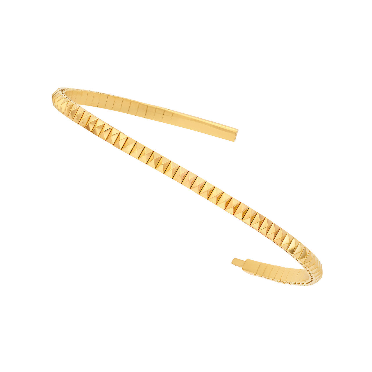 14K Yellow Gold Rectangle Link Flexi Bracelet