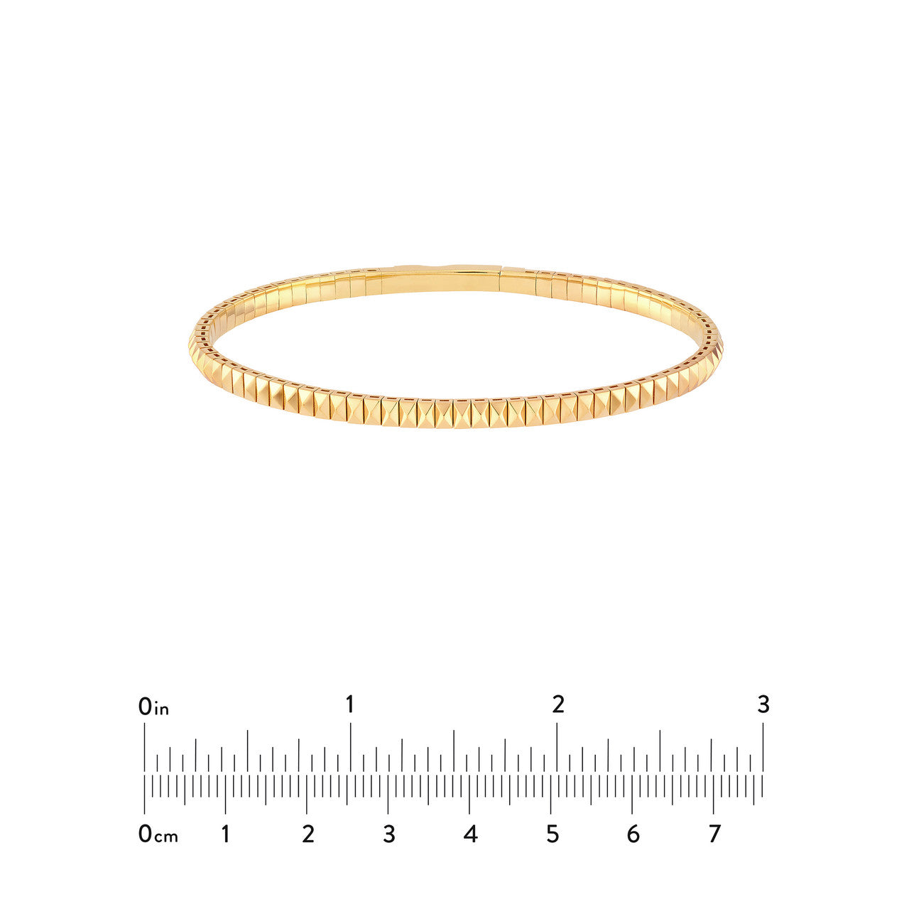 14K Yellow Gold Rectangle Link Flexi Bracelet