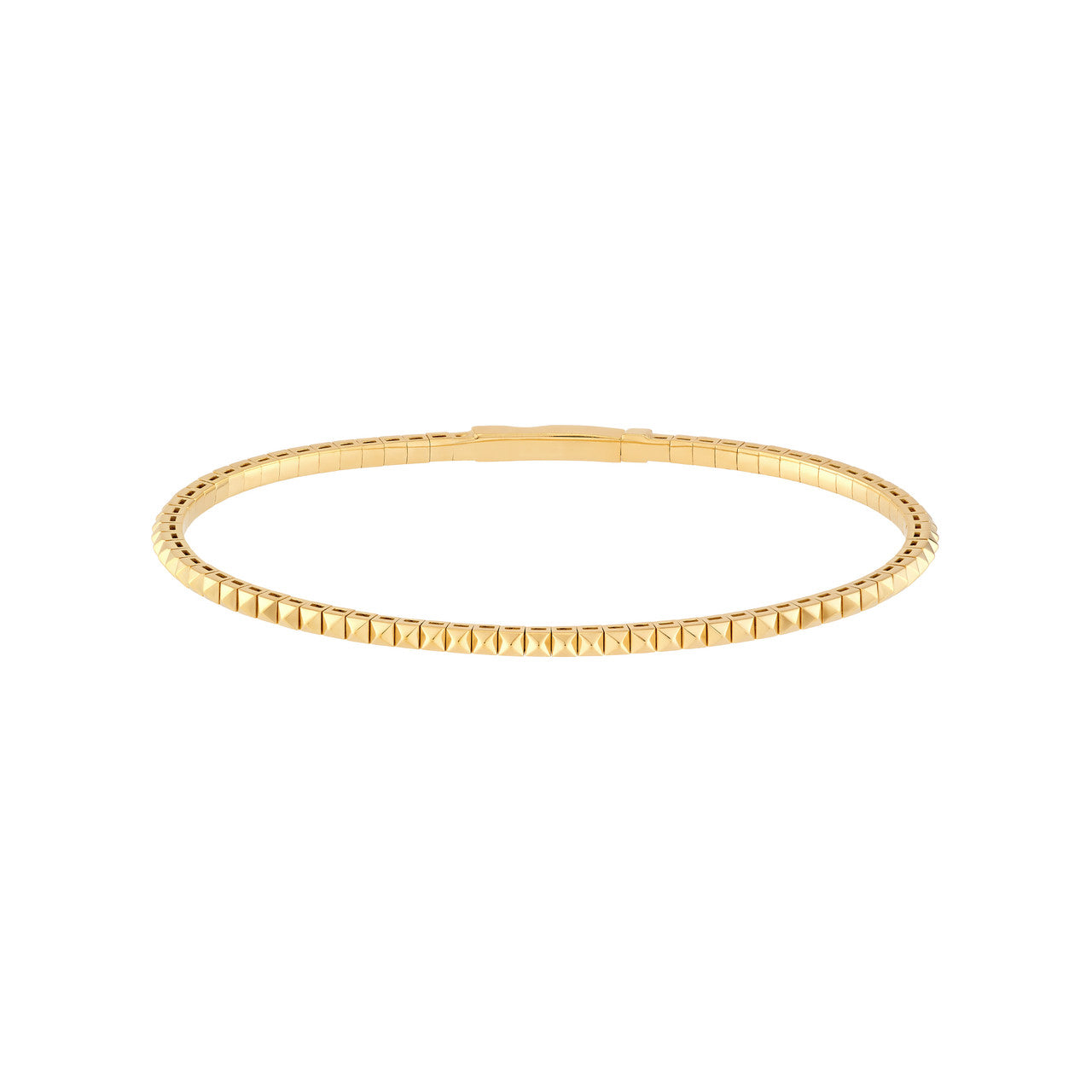 14K Yellow Gold Square Link Flexi Bracelet