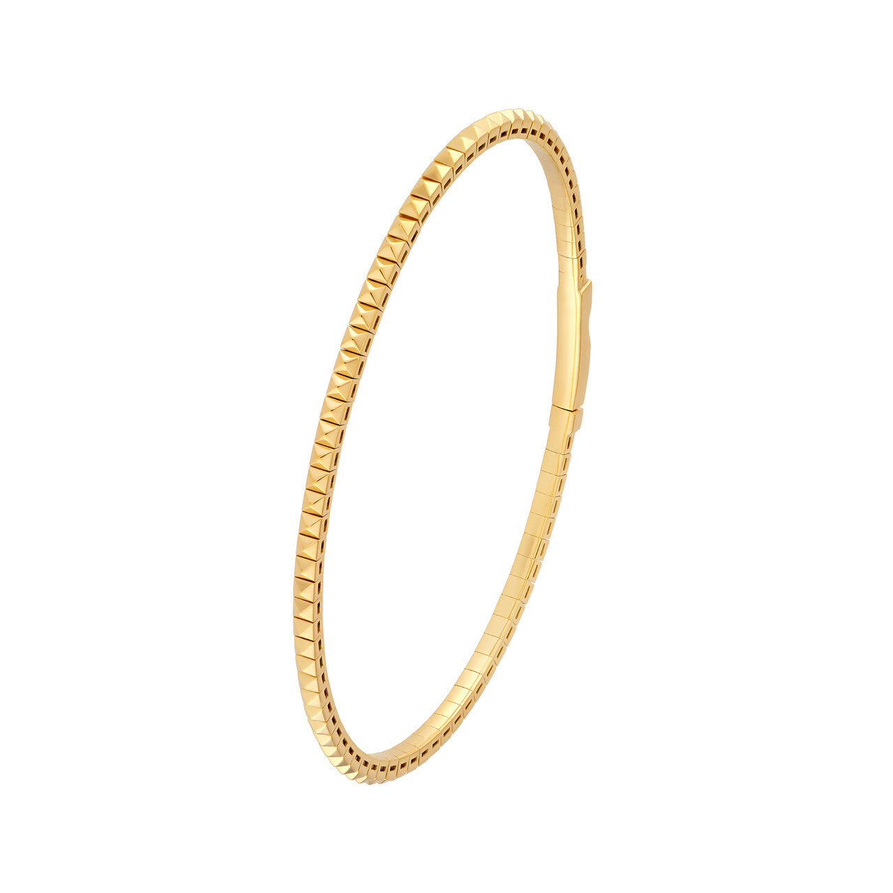 14K Yellow Gold Square Link Flexi Bracelet