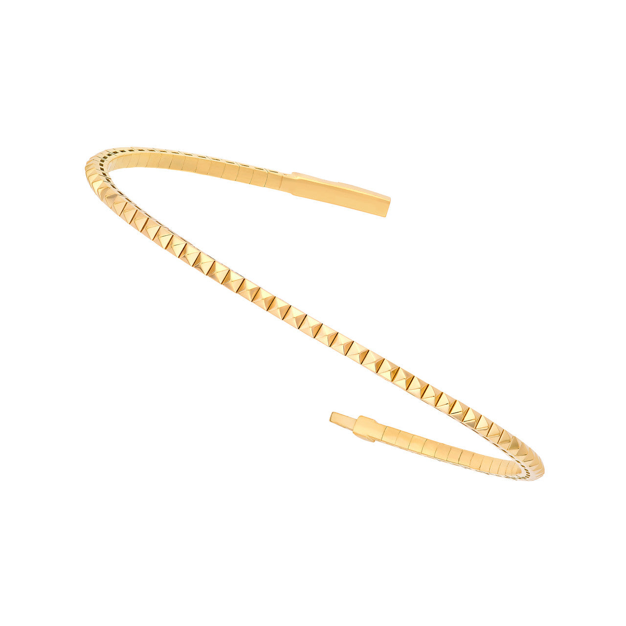 14K Yellow Gold Square Link Flexi Bracelet