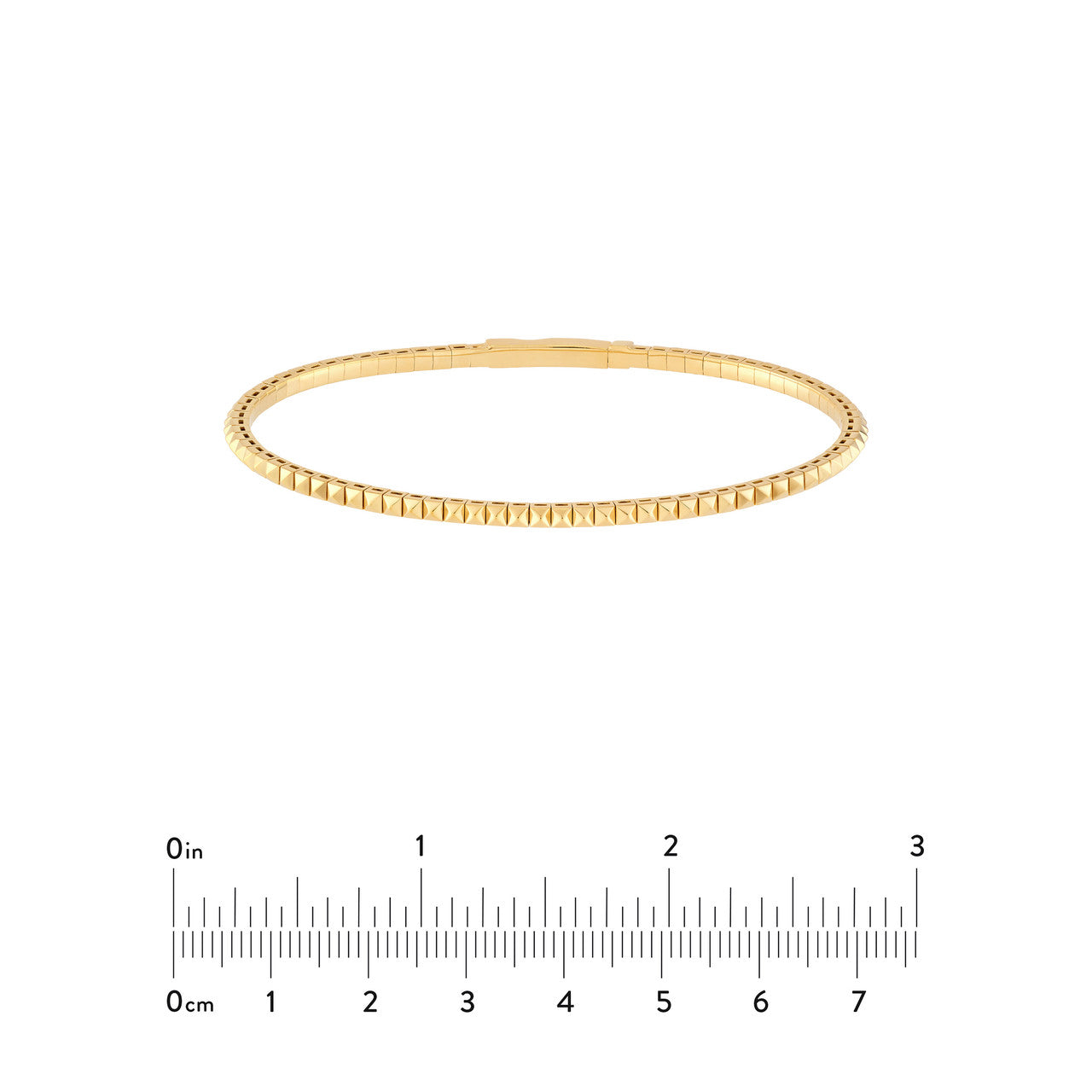 14K Yellow Gold Square Link Flexi Bracelet