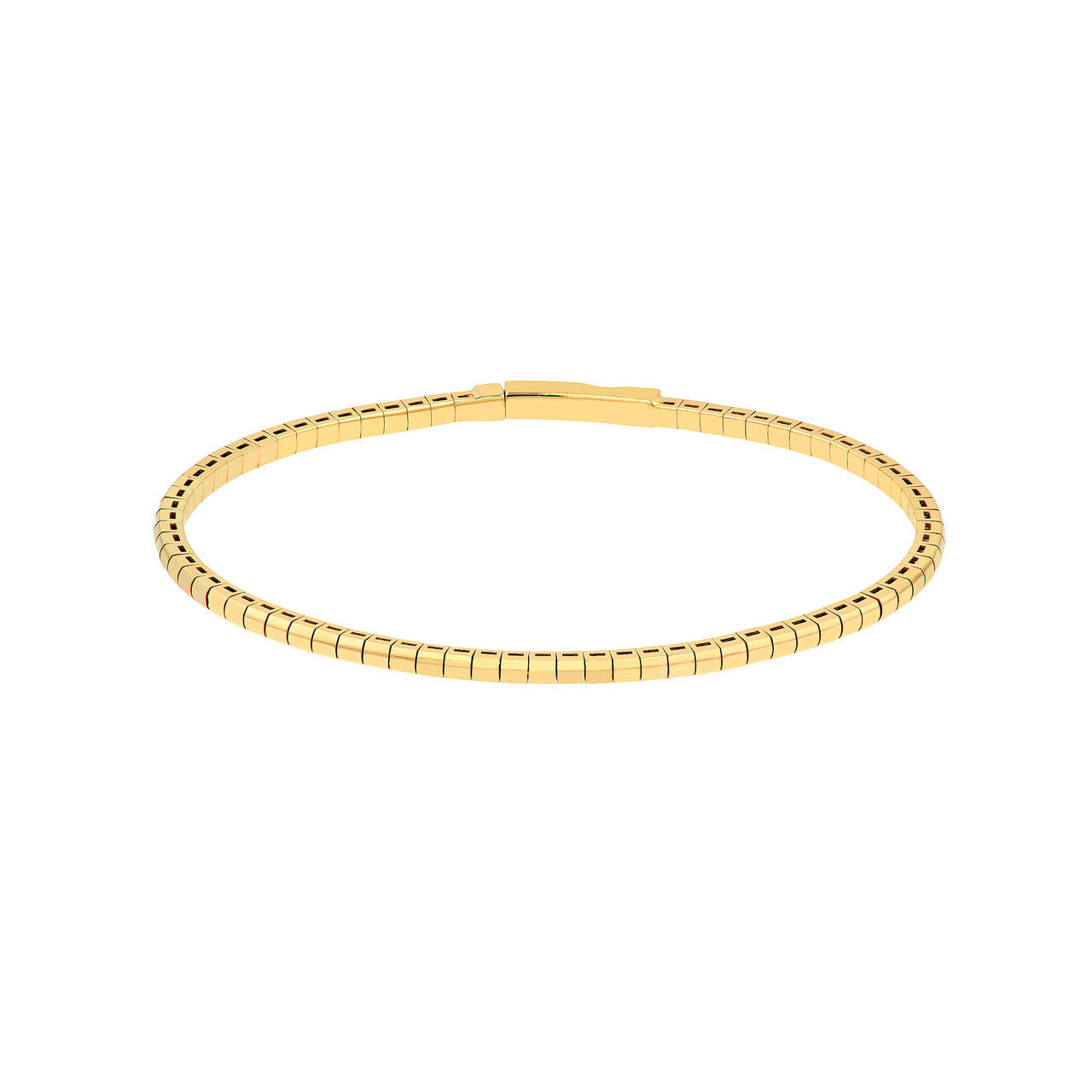 14K Yellow Gold Round Square Link Flexi Bracelet Birmingham Jewelry Bangle Bracelet Birmingham Jewelry 