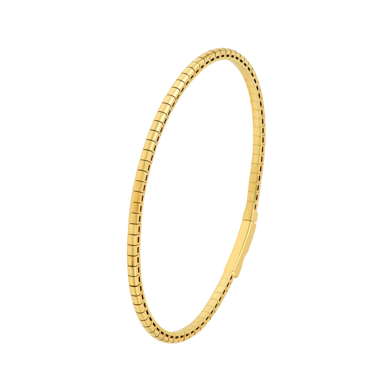 14K Yellow Gold Round Square Link Flexi Bracelet Birmingham Jewelry Bangle Bracelet Birmingham Jewelry 