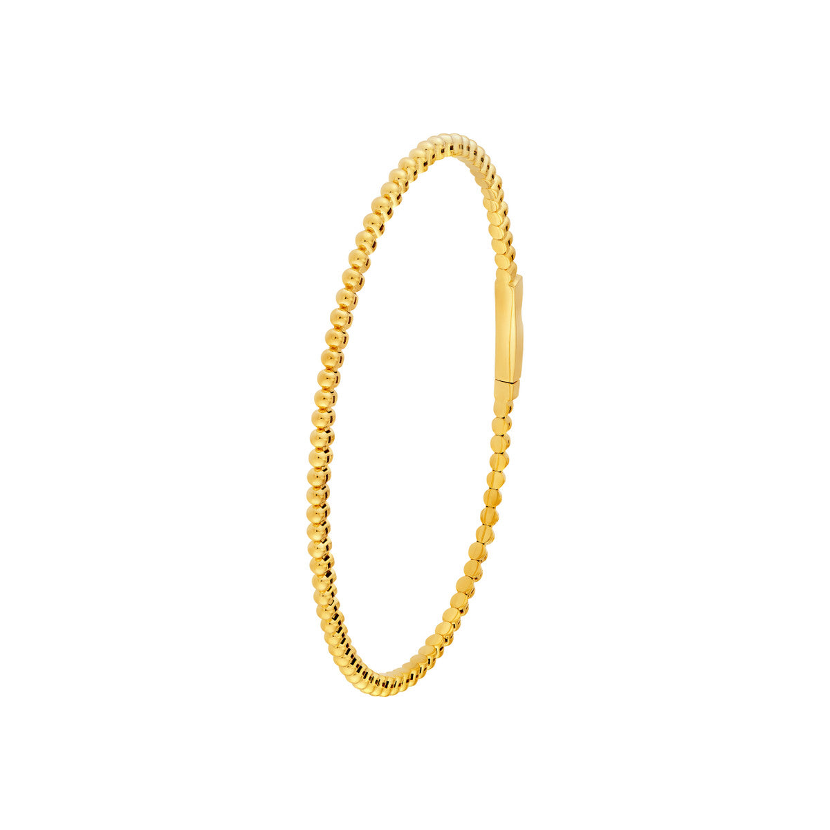 14K Yellow Gold Round Link Flexible Bracelet
