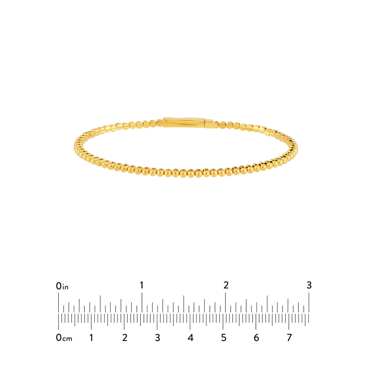 14K Yellow Gold Round Link Flexible Bracelet