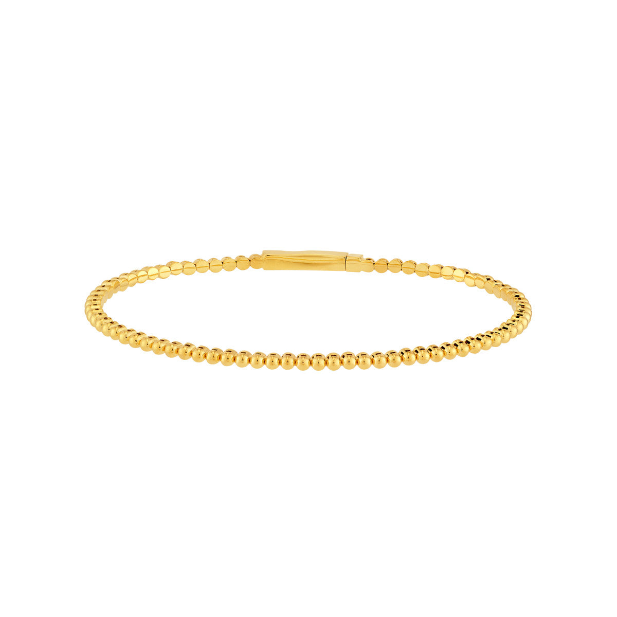 14K Yellow Gold Round Link Flexible Bracelet