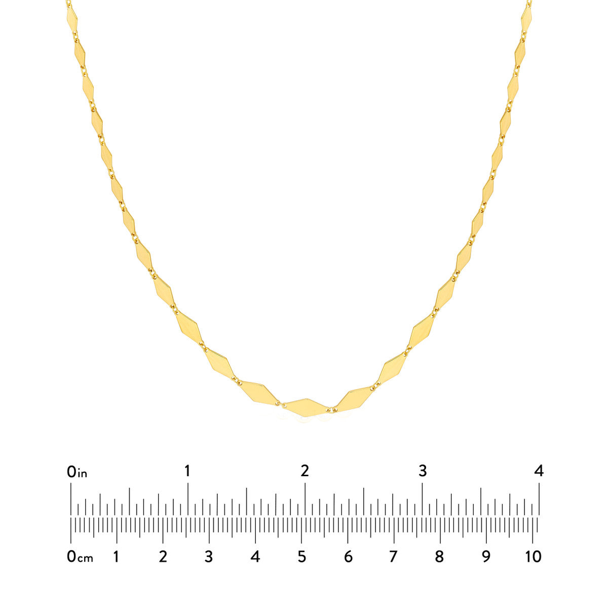 14K Yellow Gold Graduated Diamond Flat Link Necklace Birmingham Jewelry Necklace Birmingham Jewelry 