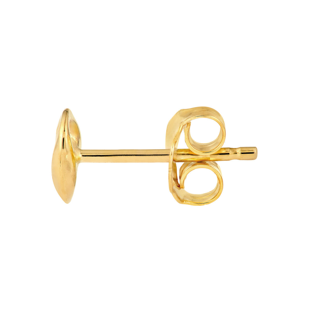 14K Yellow Gold Puffy Mariner Stud Earrings