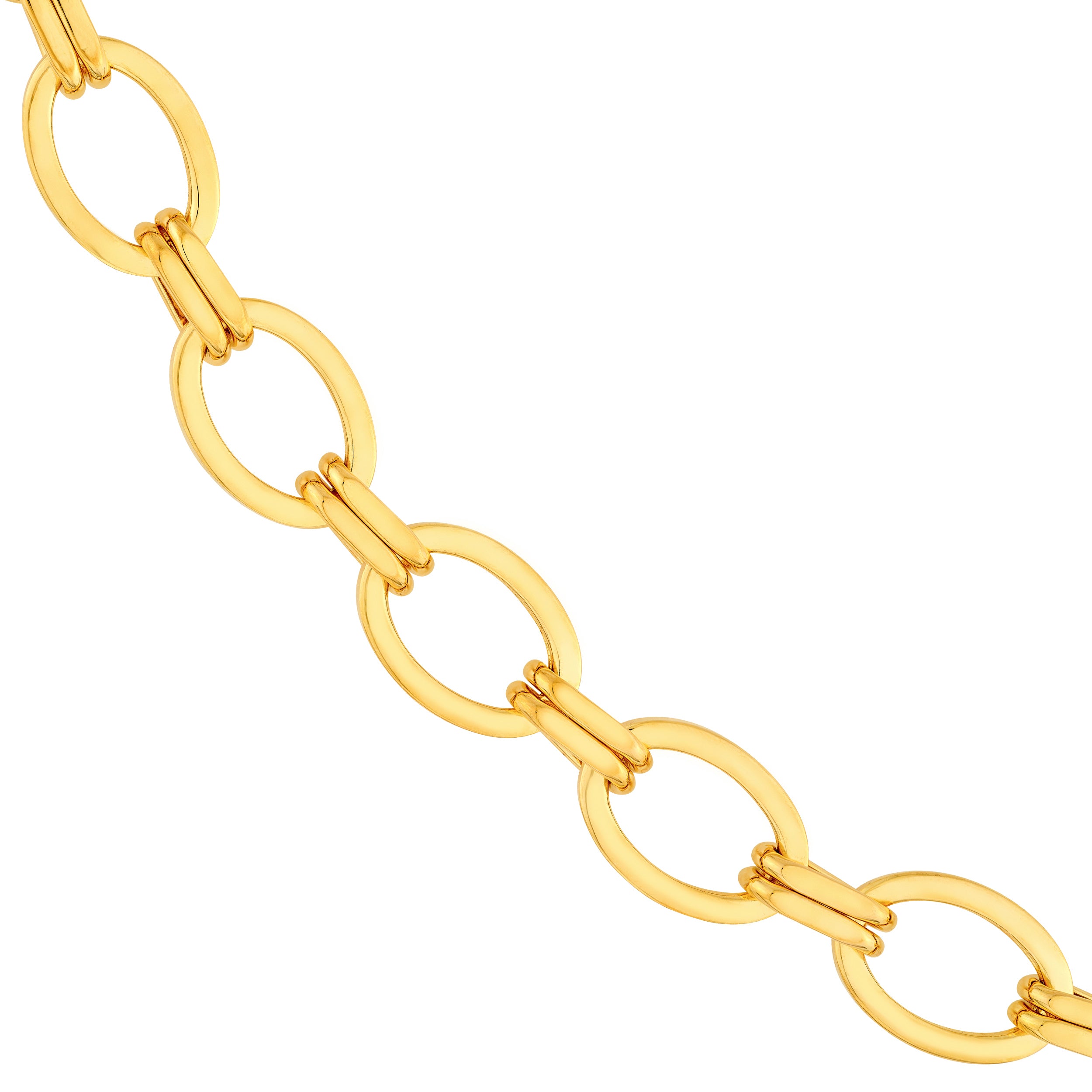 14K Yellow Gold Hollow Oval & Double Link Chain Birmingham Jewelry Chain Birmingham Jewelry 
