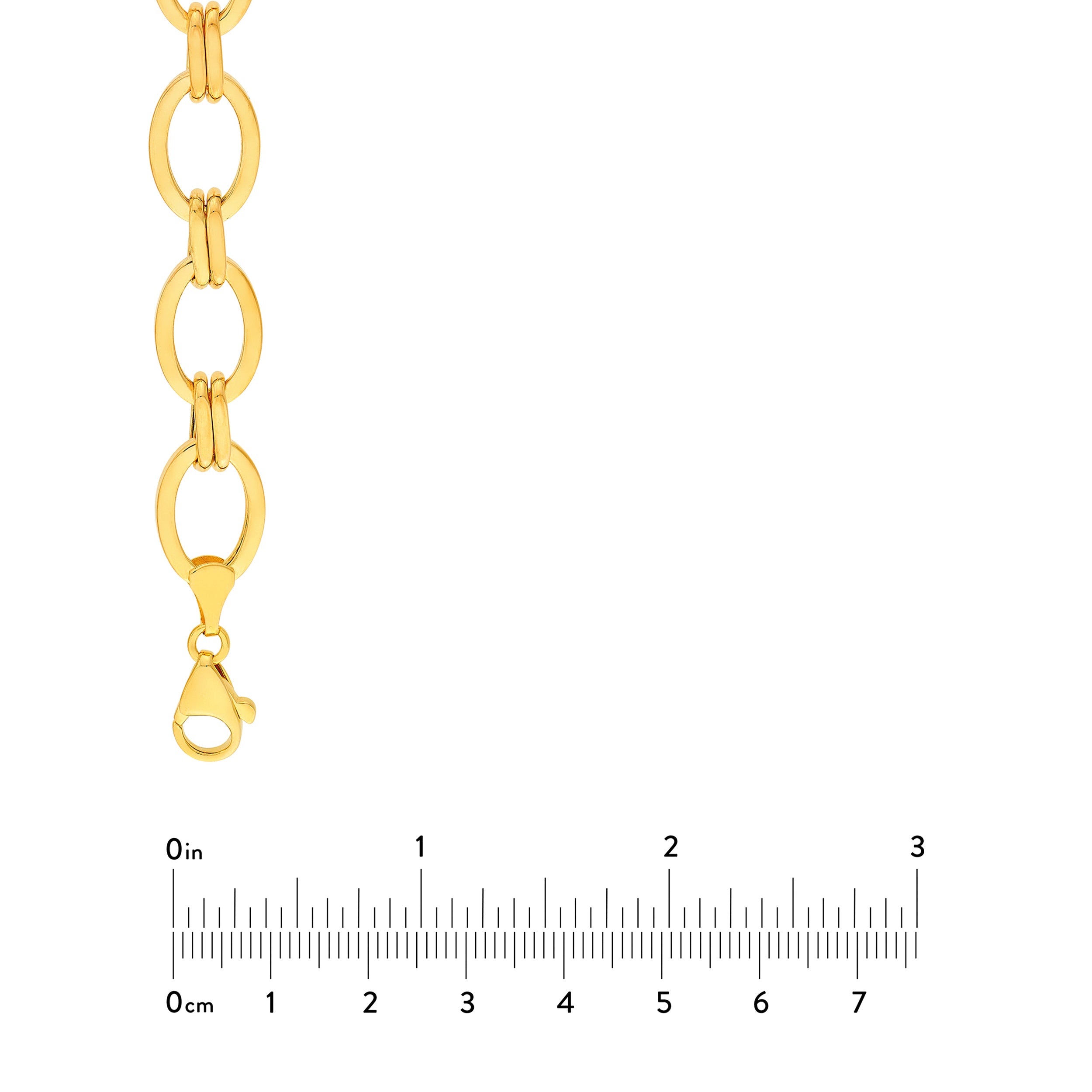 14K Yellow Gold Hollow Oval & Double Link Chain Birmingham Jewelry Chain Birmingham Jewelry 
