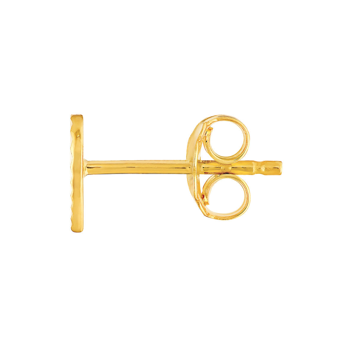 14K Yellow Gold Radiant Heart Stud Earrings