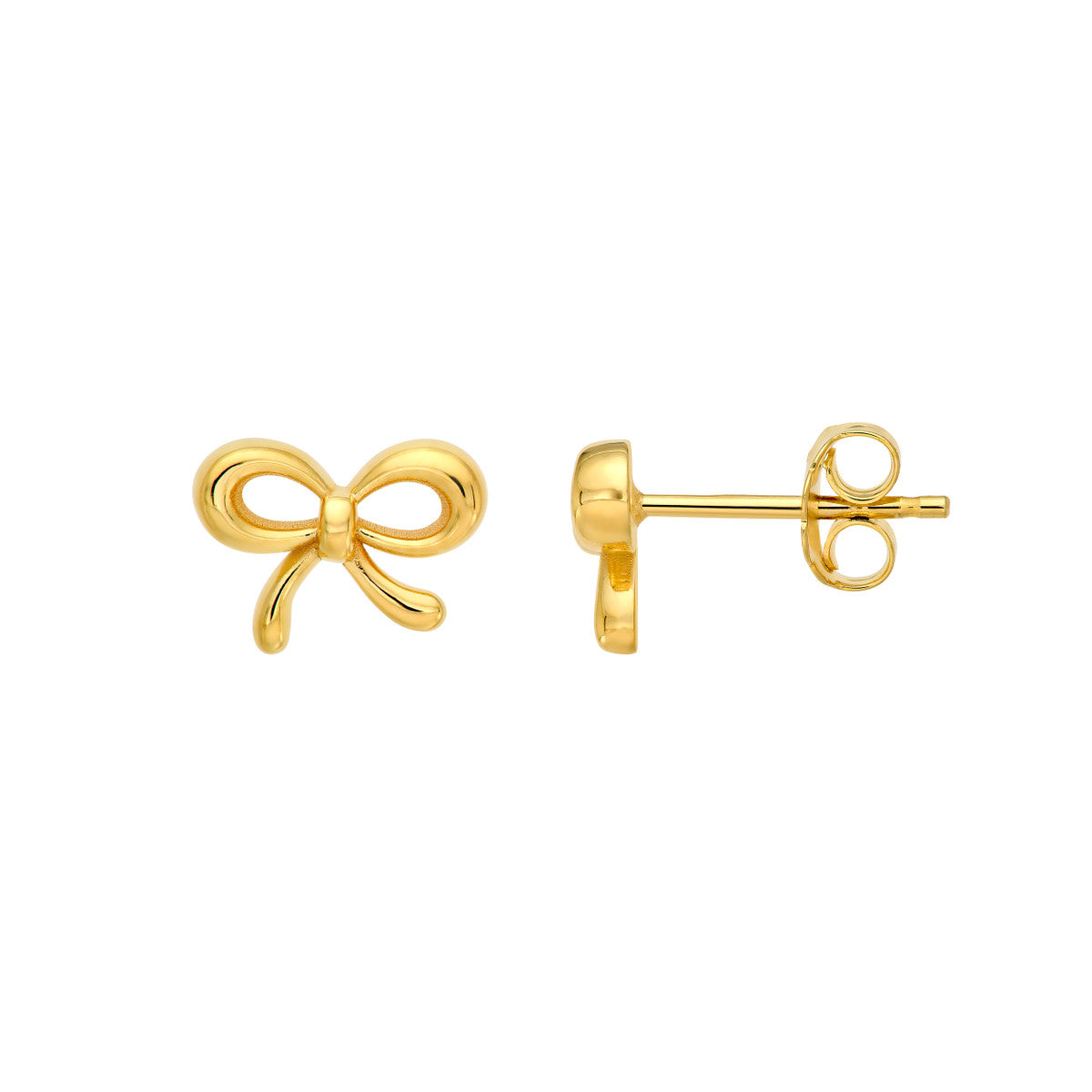 14K Yellow Gold Bowtie Earrings Birmingham Jewelry Earrings Birmingham Jewelry 