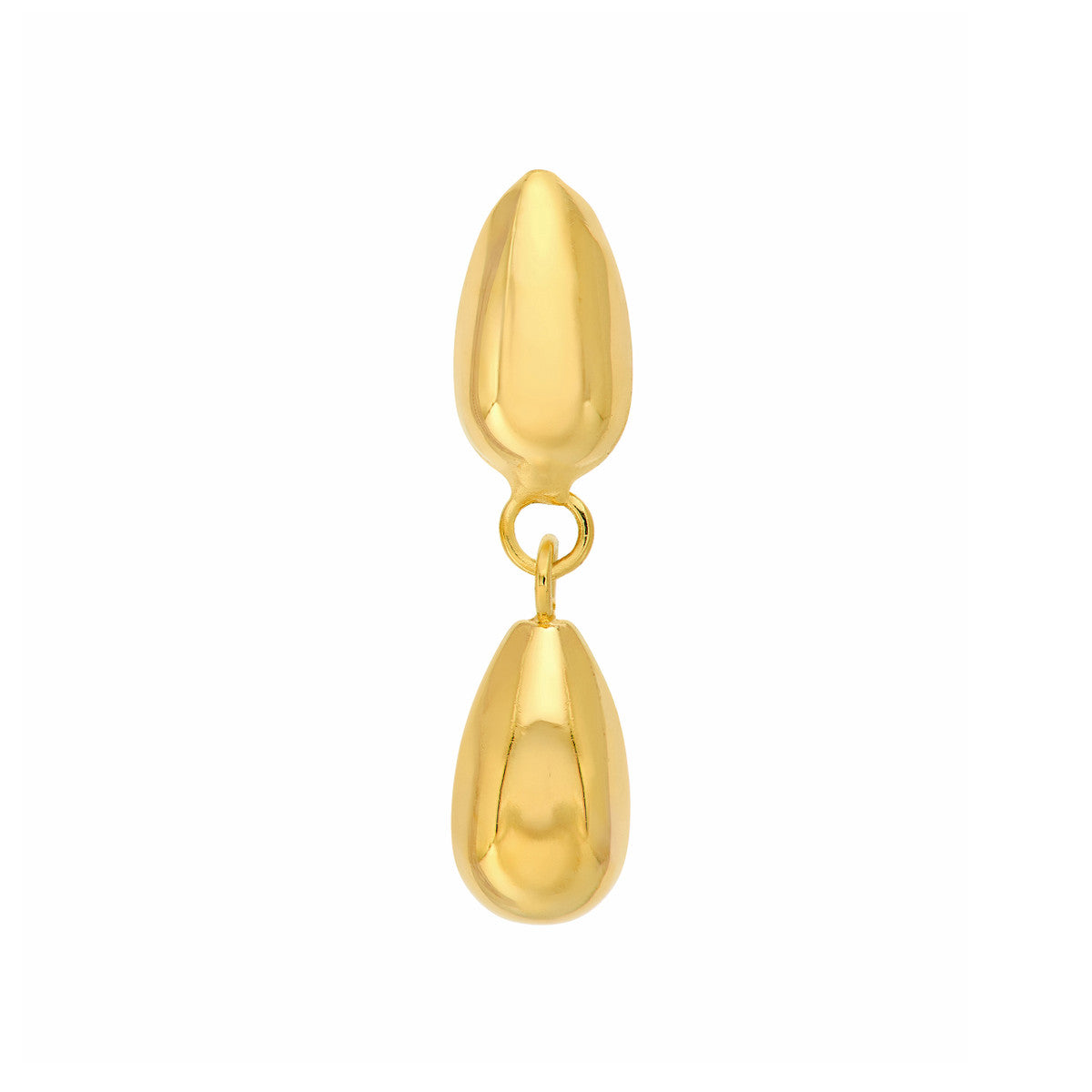 14K Yellow Gold Teardrop Small Dangle Earrings