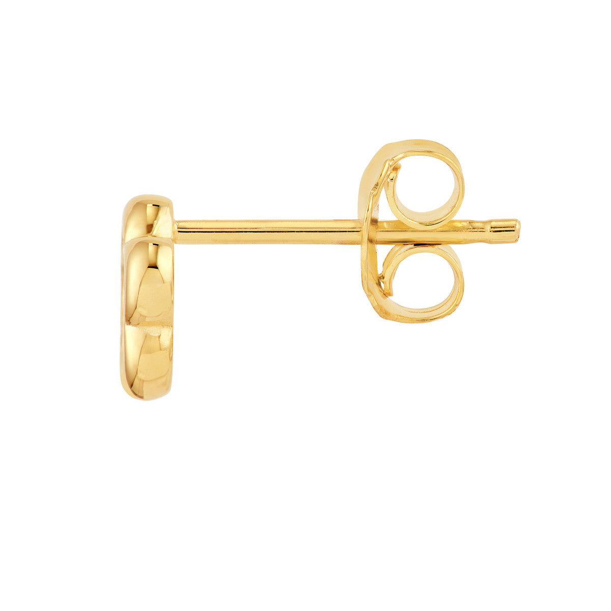 14K Yellow Gold Open Flower Stud Earrings
