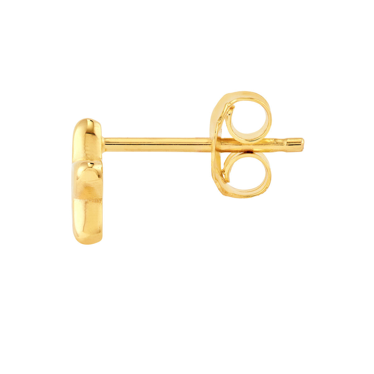 14K Yellow Gold Open Star Stud Earrings