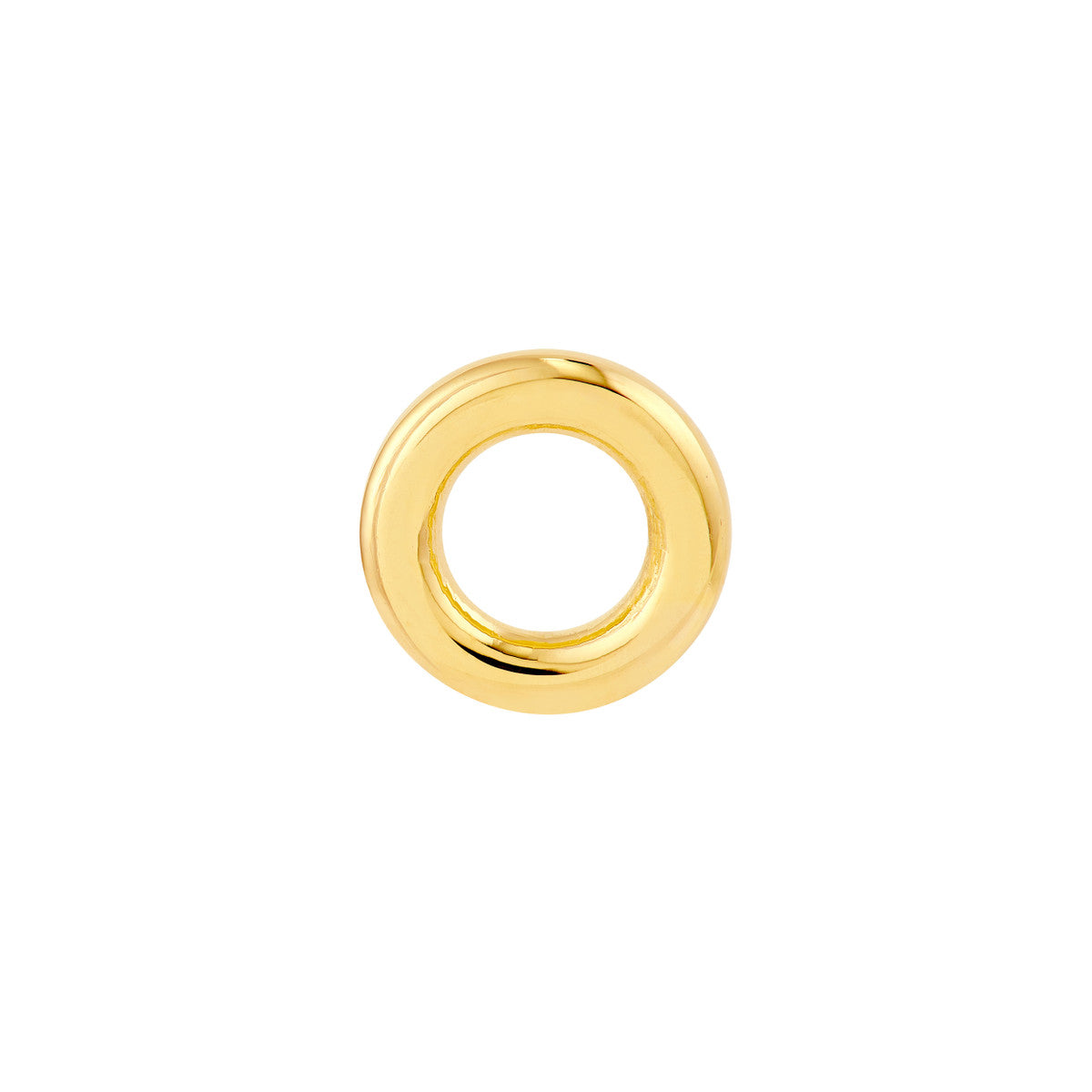 14K Yellow Gold Open Circle Stud Earrings