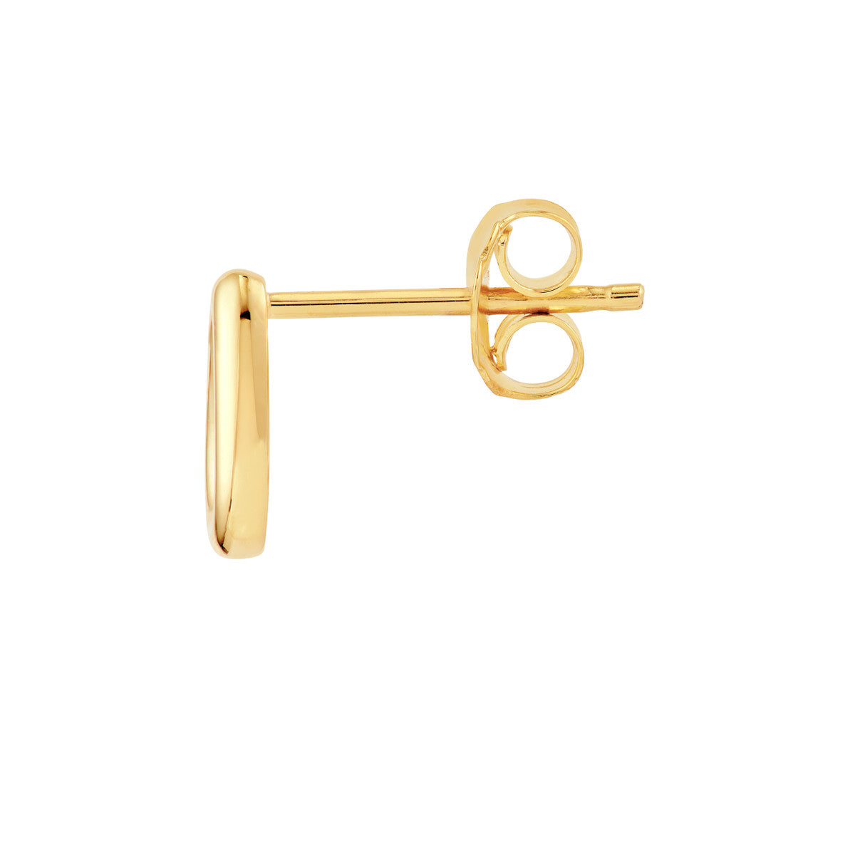 14K Yellow Gold 3D Open Teardrop Stud Earrings