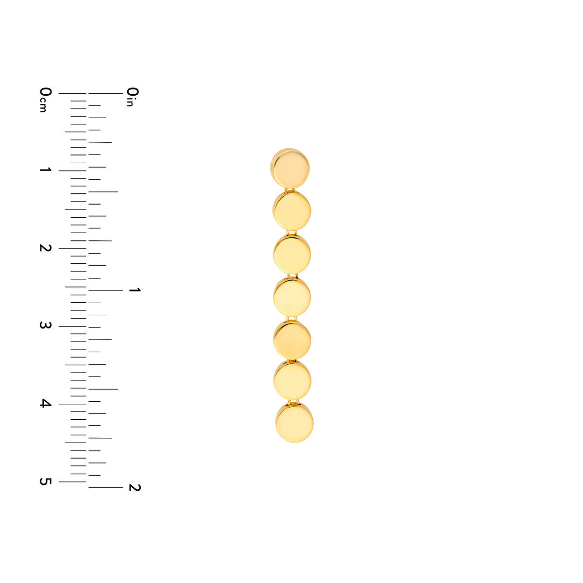 14K Yellow Gold Round Discs Dangle Earrings Birmingham Jewelry Earrings Birmingham Jewelry 