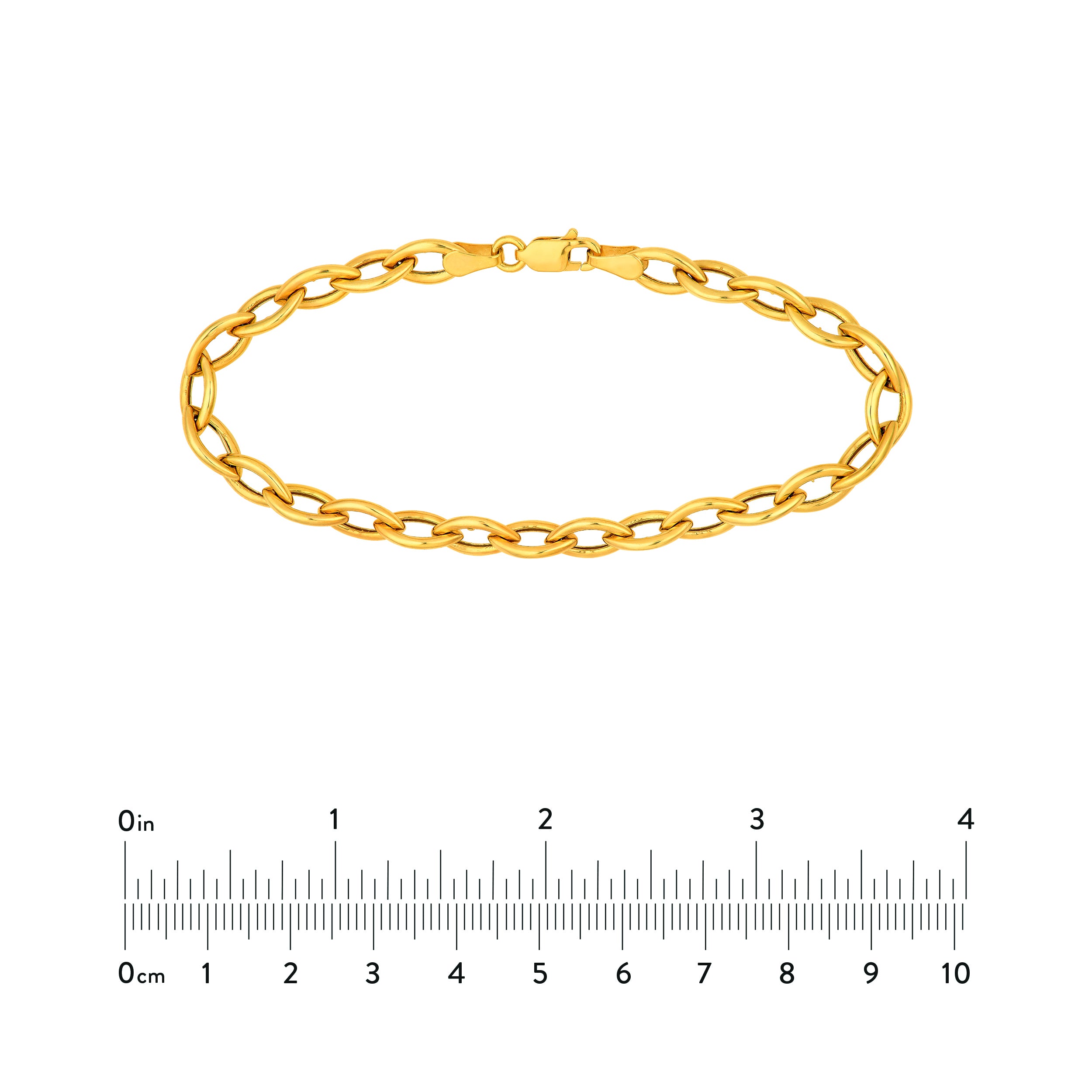 14K Yellow Gold Marquise Bracelet
