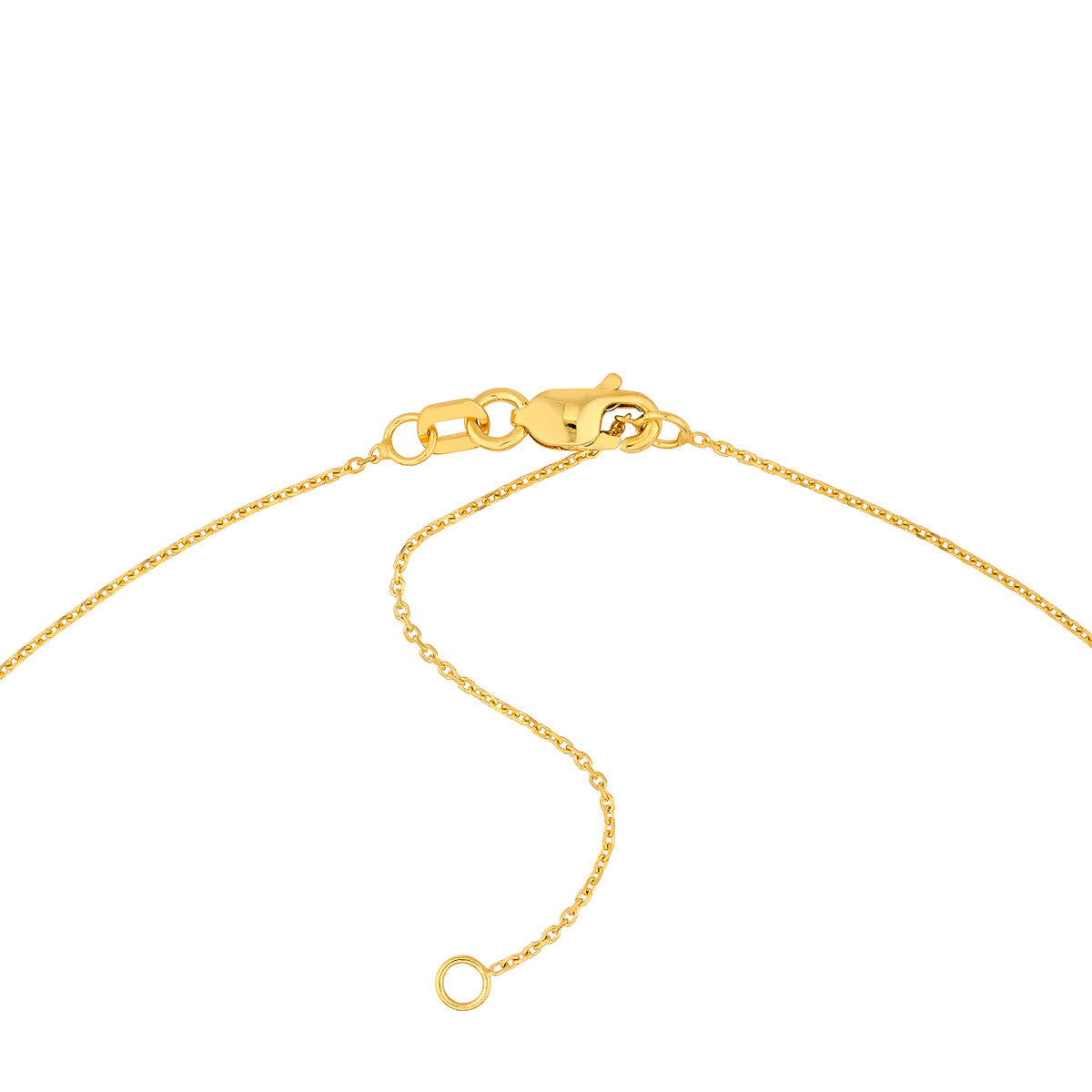 14K Yellow Gold Grouped 3 Hearts Cable Necklace