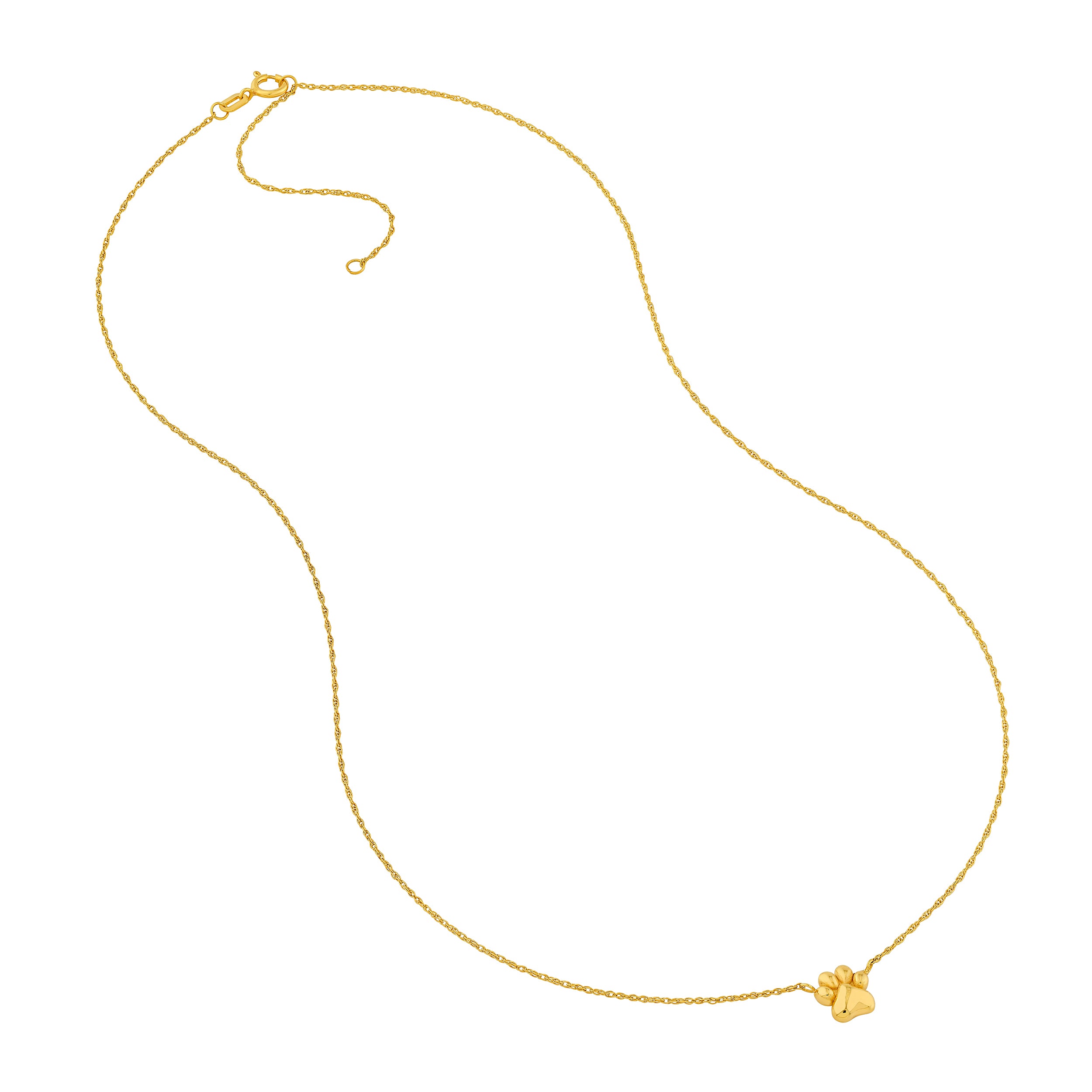 14K Yellow Gold So You Paw Print Pendant Necklace Birmingham Jewelry Necklace Birmingham Jewelry 