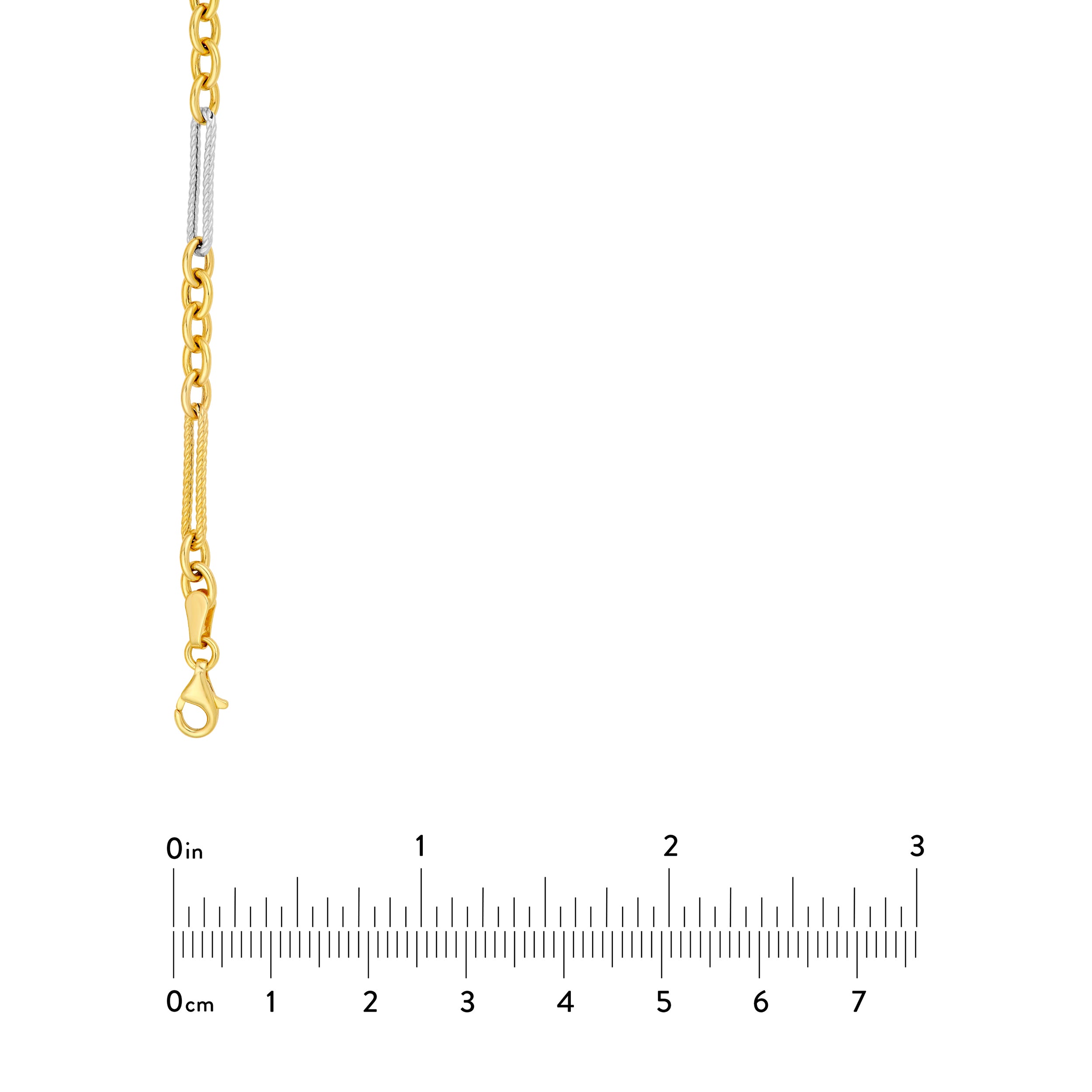 14K Two-Tone Gold 5+1 Twist Link Necklace Birmingham Jewelry Necklace Birmingham Jewelry 