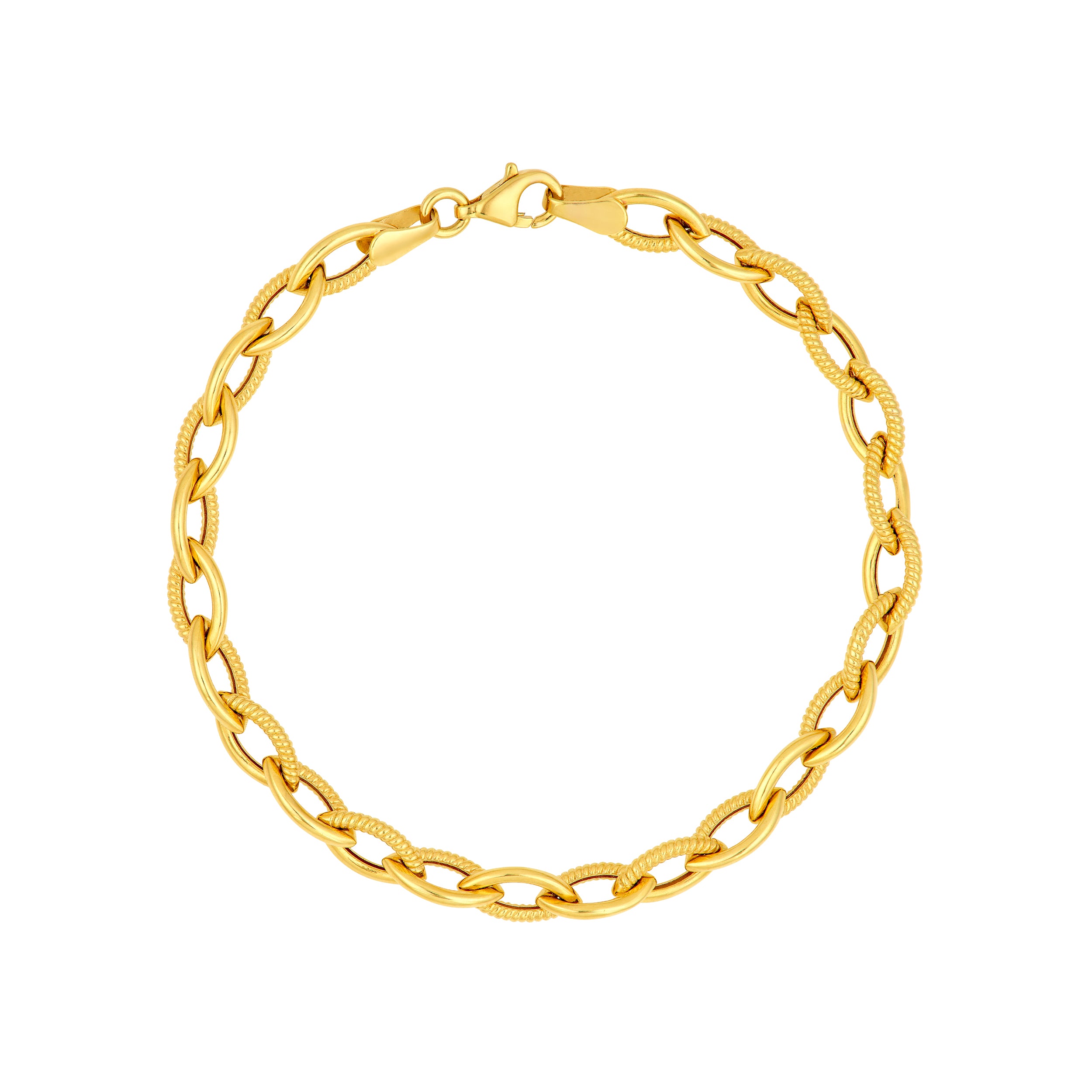 14K Yellow Gold Marquise Textured Bracelet Birmingham Jewelry Bracelet Birmingham Jewelry 