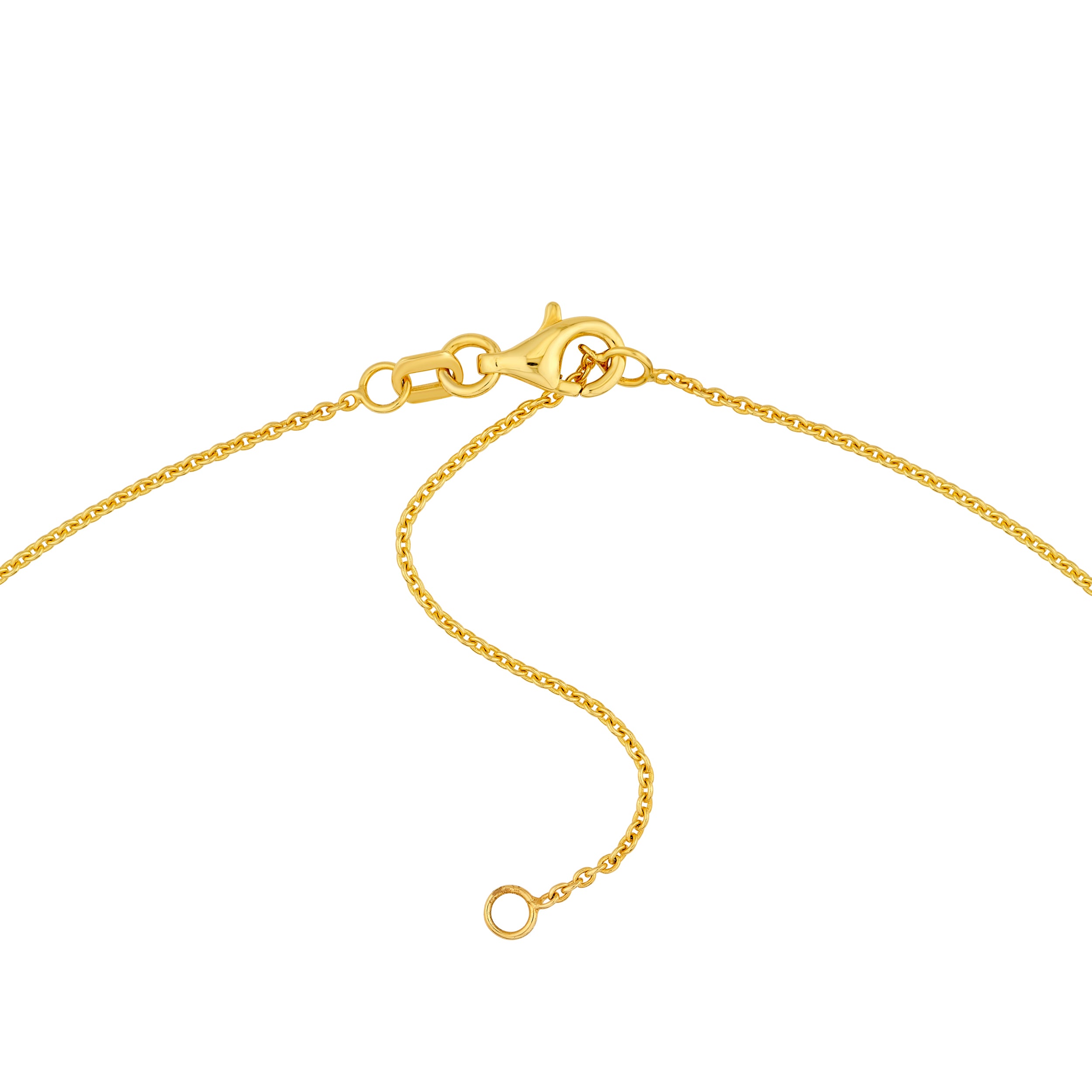 14K Yellow Gold Teardrop Dangle Station Cable Necklace Birmingham Jewelry Necklace Birmingham Jewelry 