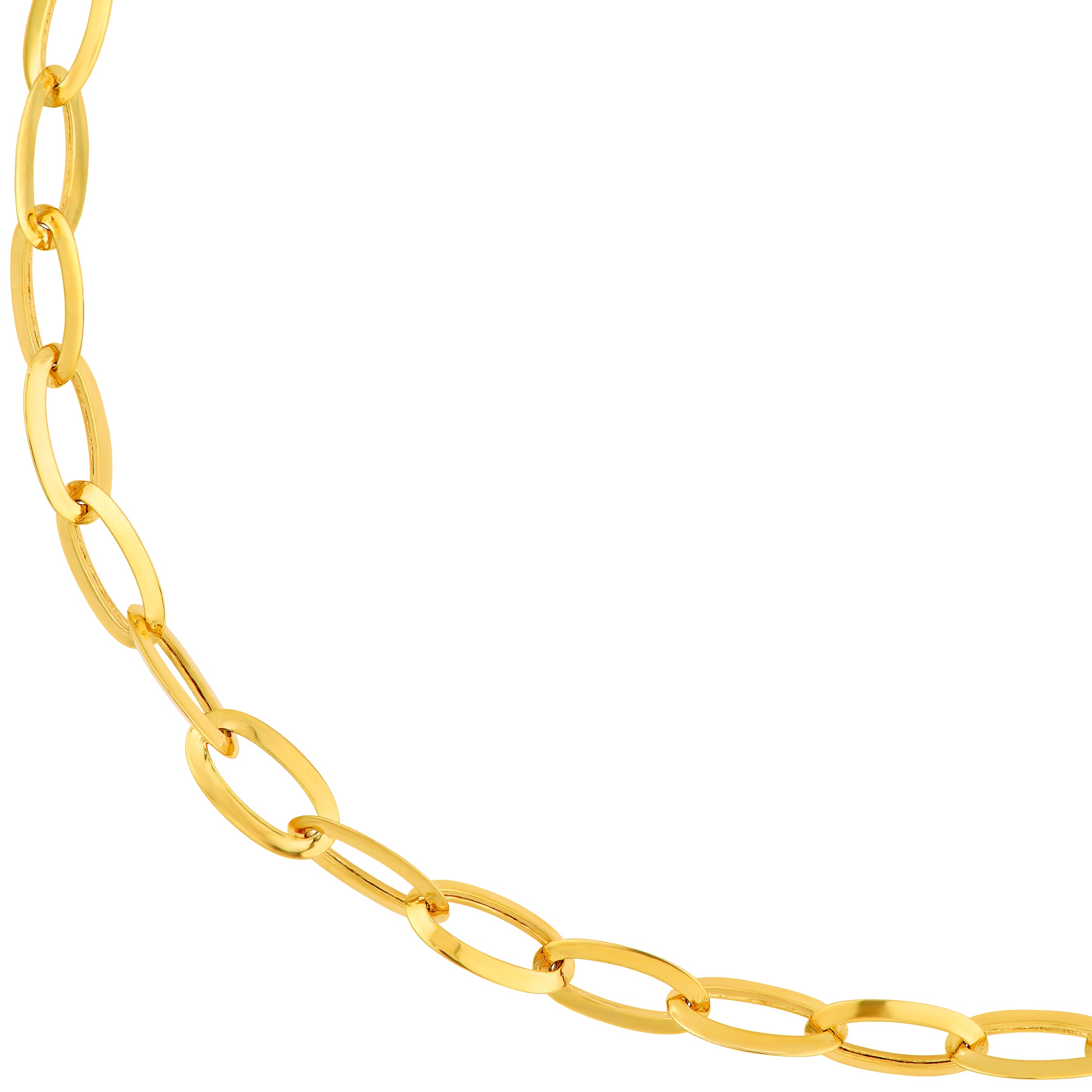 14K Yellow Gold 5.20mm Oval Link Chain Birmingham Jewelry Necklace Birmingham Jewelry 
