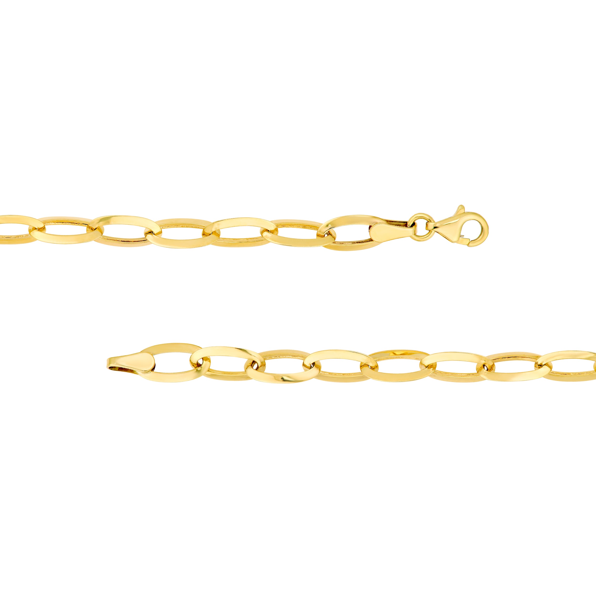 14K Yellow Gold 5.20mm Oval Link Chain Birmingham Jewelry Necklace Birmingham Jewelry 