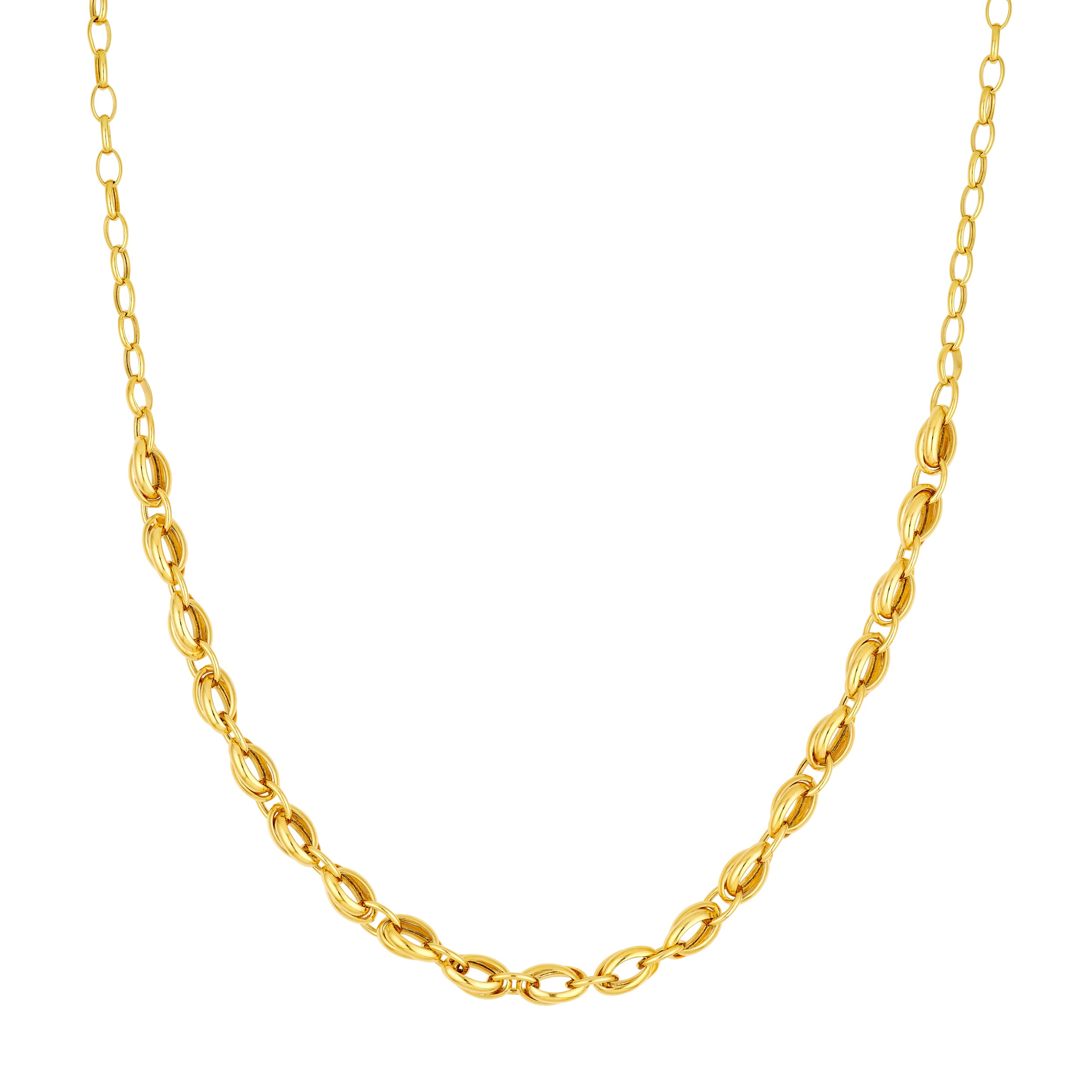 14K Yellow Gold 3.50mm Forzentina Wrap Link Necklace Birmingham Jewelry Necklace Birmingham Jewelry 