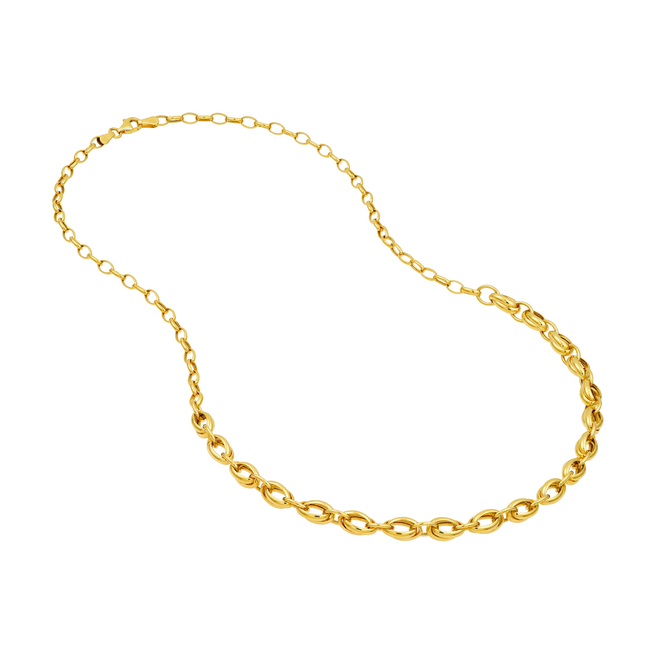 14K Yellow Gold 3.50mm Forzentina Wrap Link Necklace Birmingham Jewelry Necklace Birmingham Jewelry 