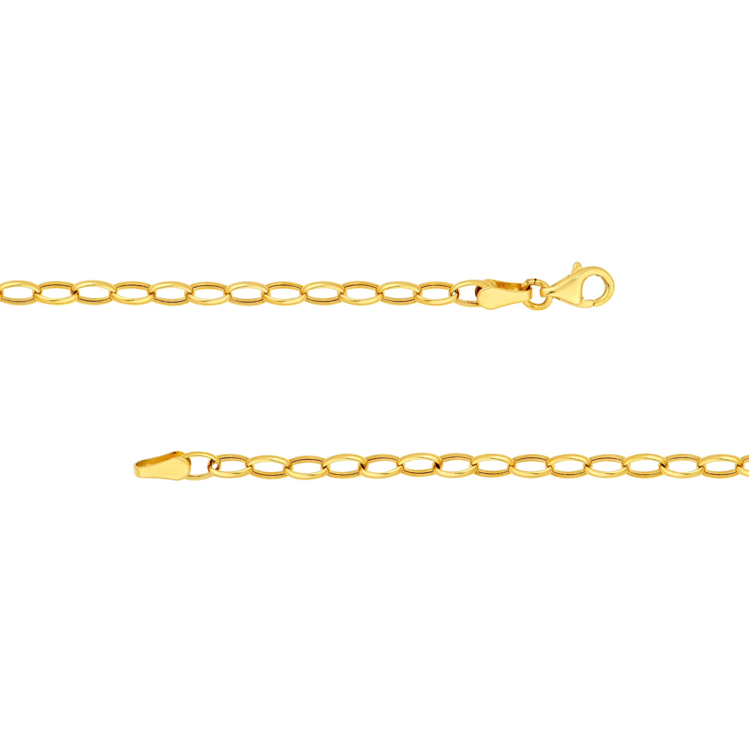 14K Yellow Gold 3.50mm Forzentina Wrap Link Necklace Birmingham Jewelry Necklace Birmingham Jewelry 