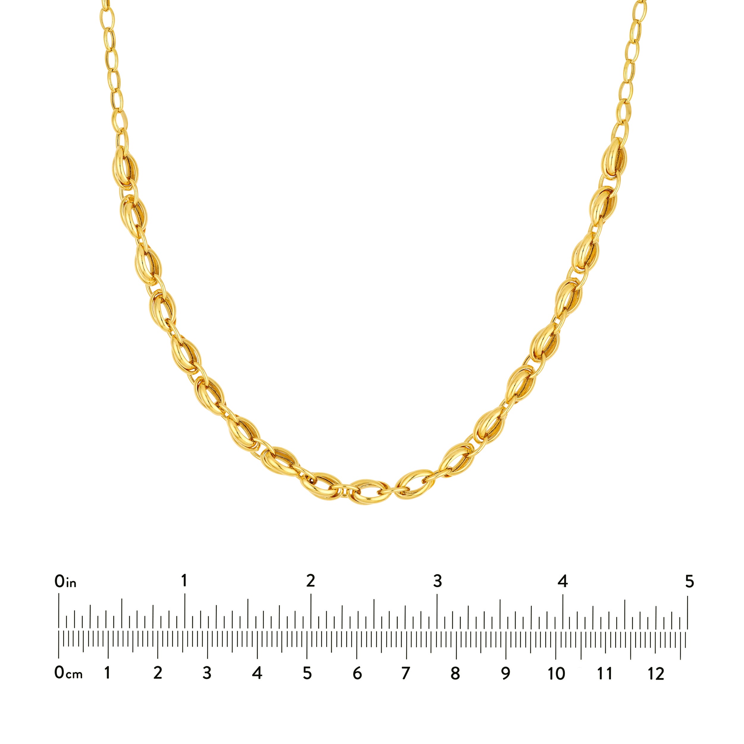 14K Yellow Gold 3.50mm Forzentina Wrap Link Necklace Birmingham Jewelry Necklace Birmingham Jewelry 