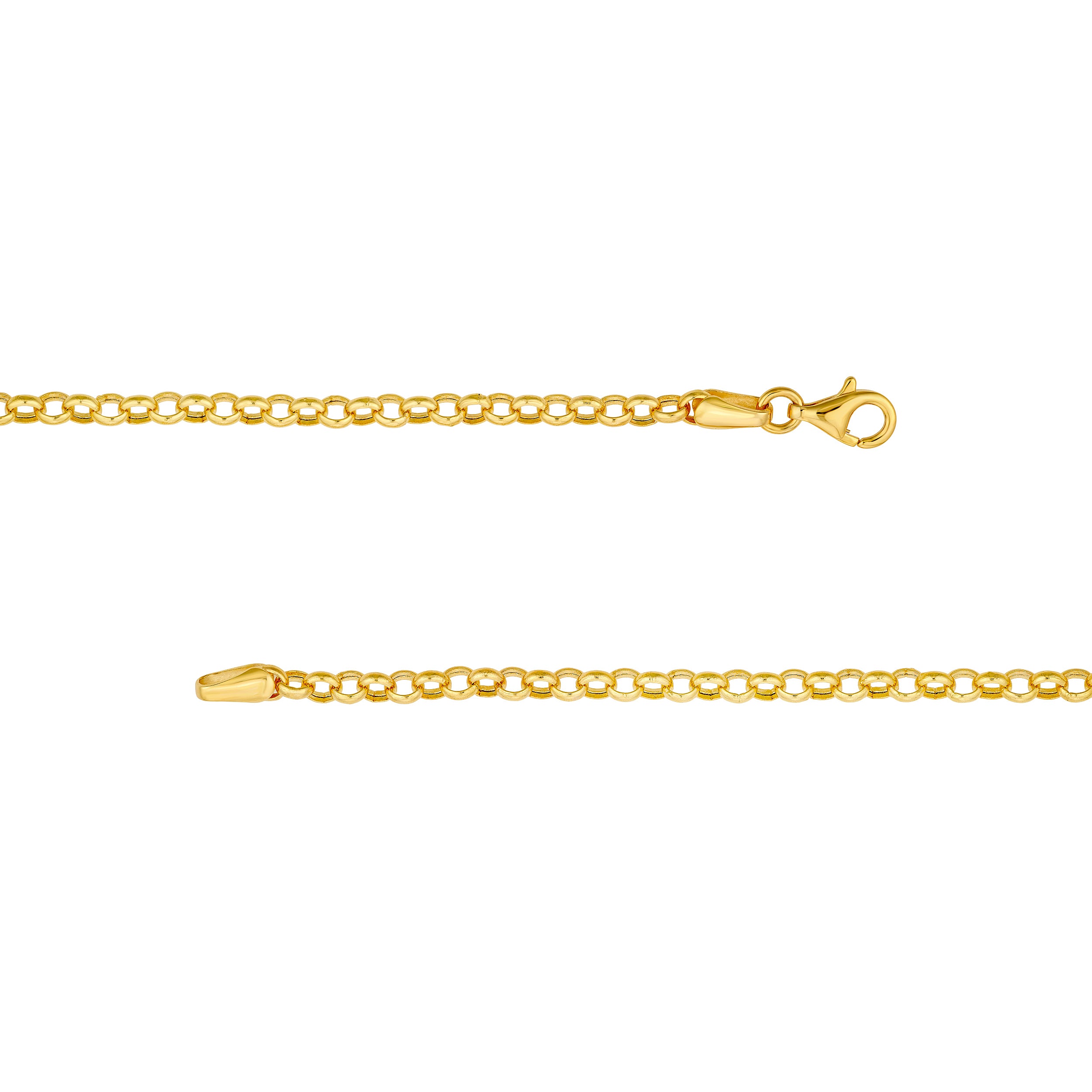 14K Yellow Gold Rolo Puff Mariner Link Necklace Birmingham Jewelry Necklace Birmingham Jewelry 