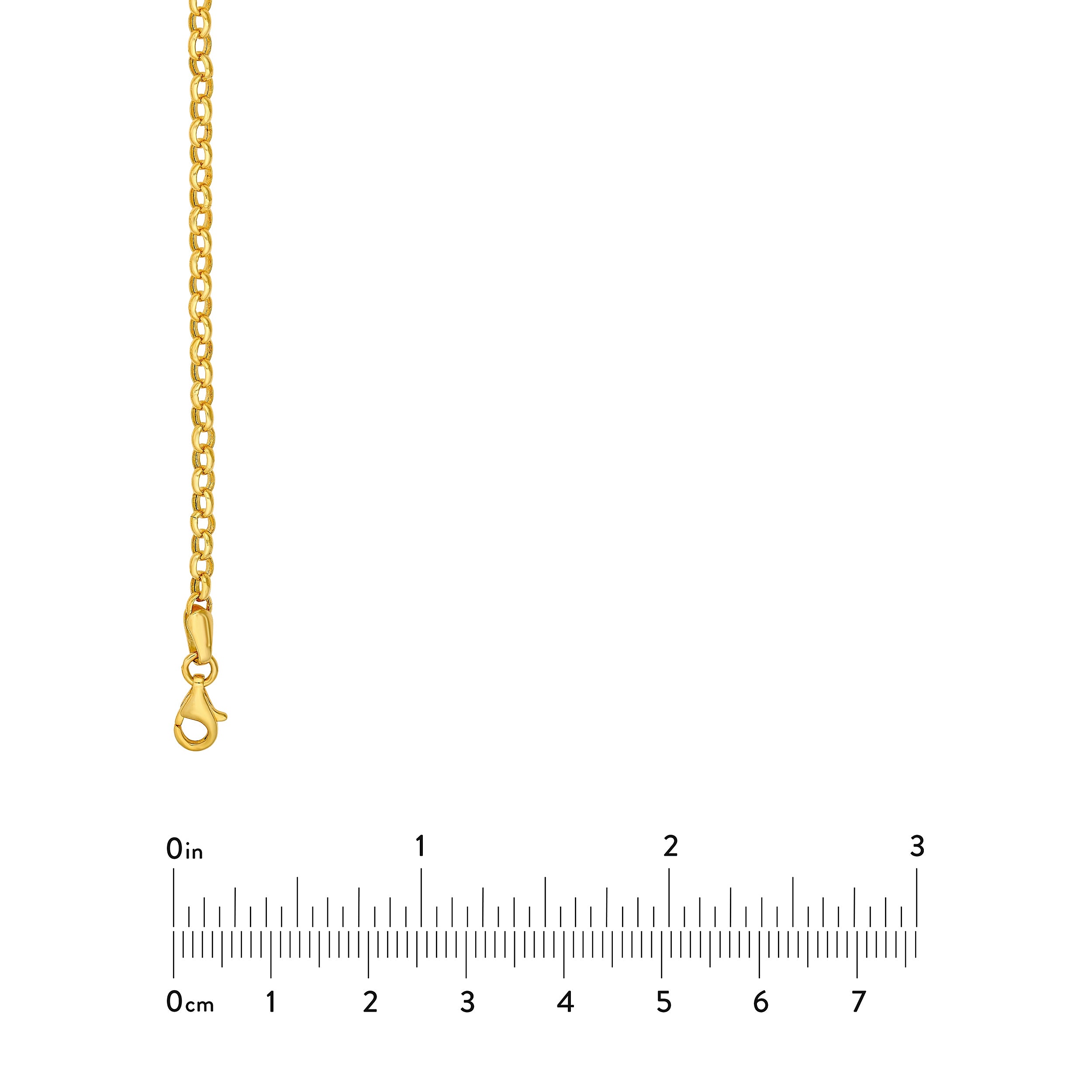 14K Yellow Gold Rolo Puff Mariner Link Necklace Birmingham Jewelry Necklace Birmingham Jewelry 
