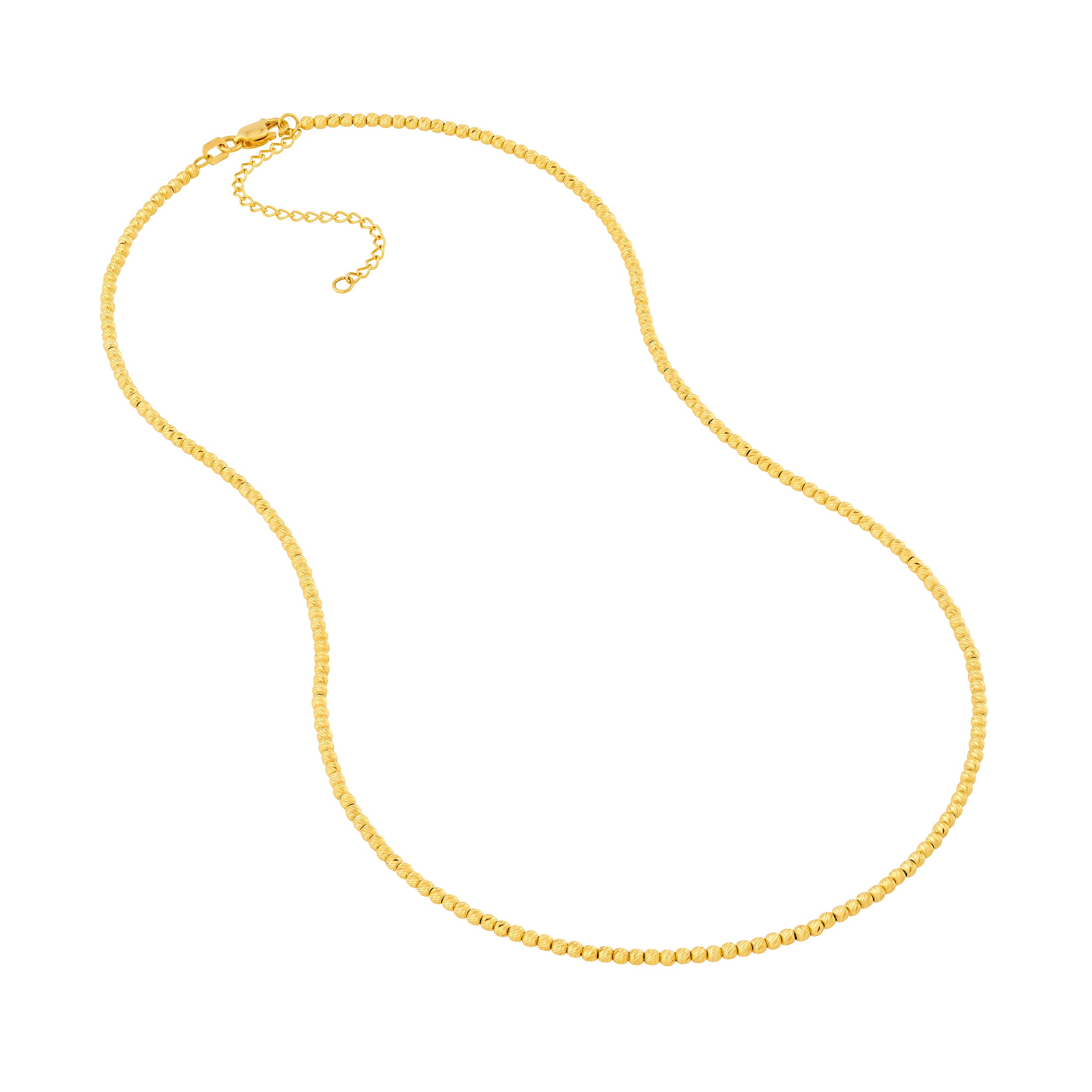 14K Gold Textured Shimmering Bead Chain Birmingham Jewelry Chain Birmingham Jewelry 