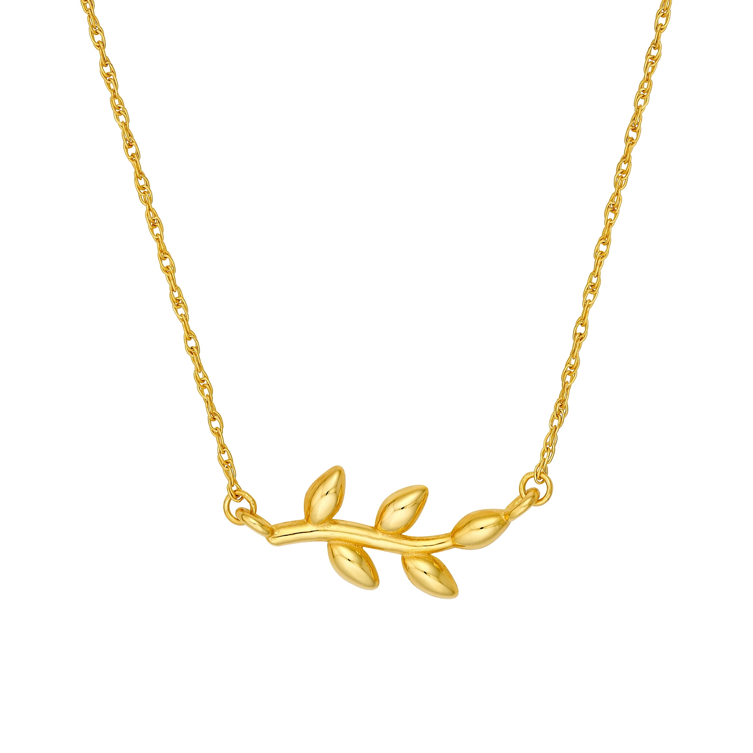 14K Yellow Gold So You Olive Branch Necklace Birmingham Jewelry Necklace Birmingham Jewelry 