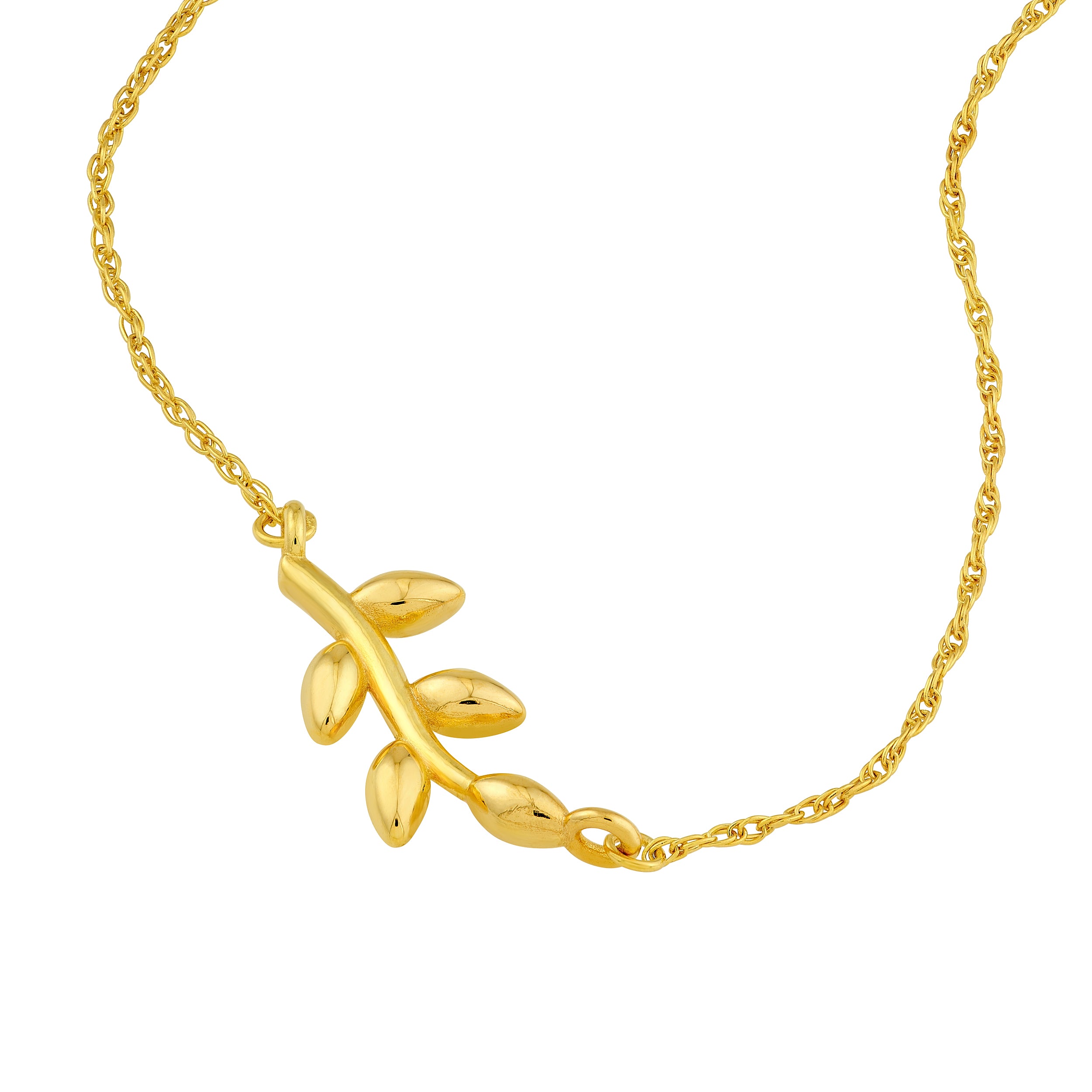 14K Yellow Gold So You Olive Branch Necklace Birmingham Jewelry Necklace Birmingham Jewelry 
