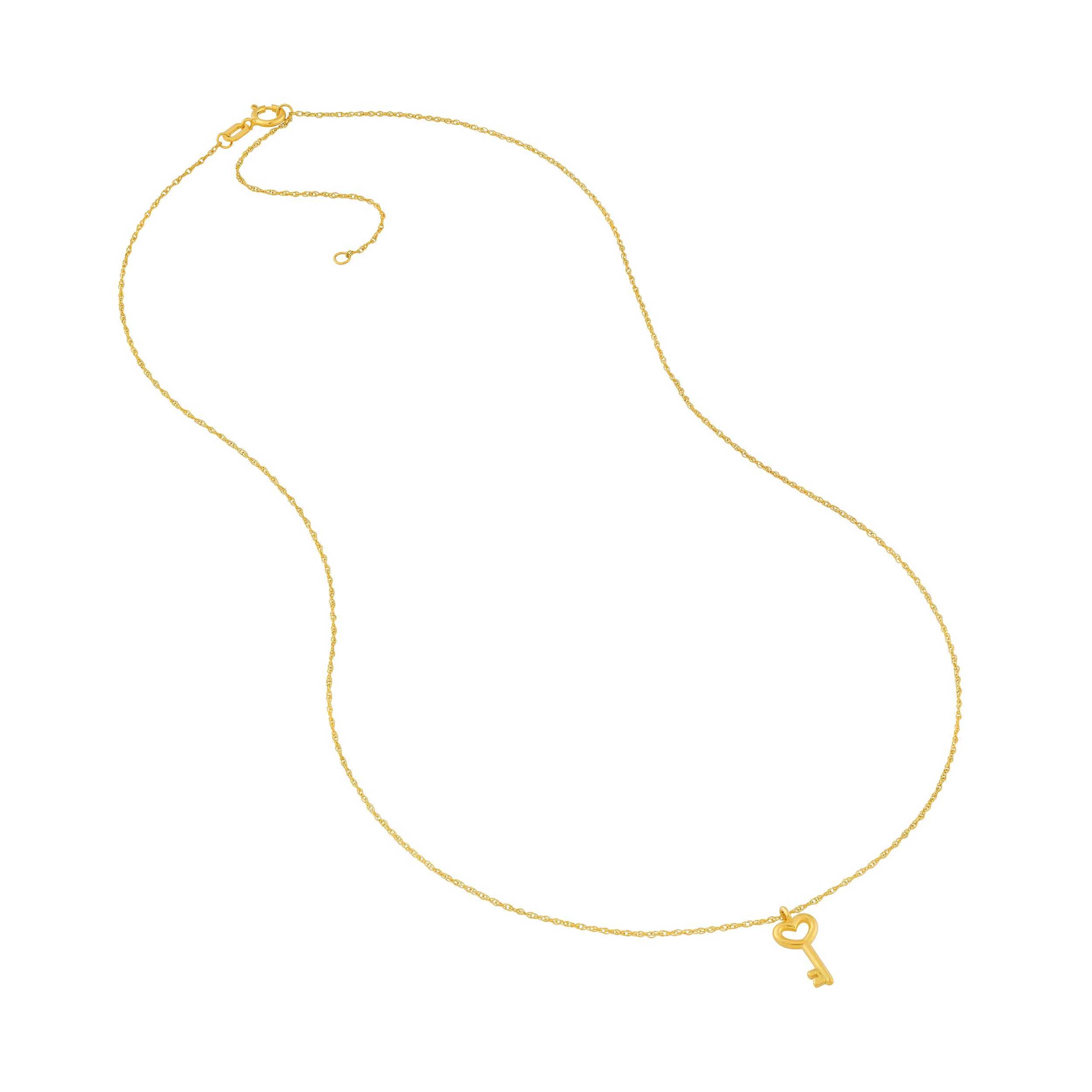 14K Yellow Gold So You Heart Key Pendant Necklace Birmingham Jewelry Necklace Birmingham Jewelry 