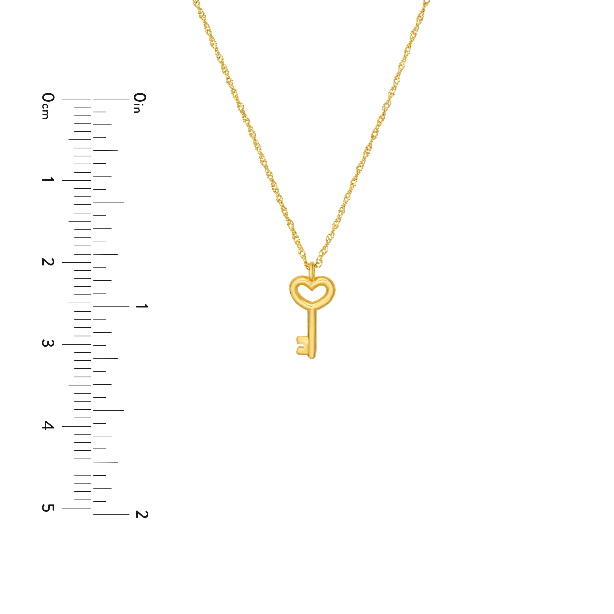 14K Yellow Gold So You Heart Key Pendant Necklace Birmingham Jewelry Necklace Birmingham Jewelry 