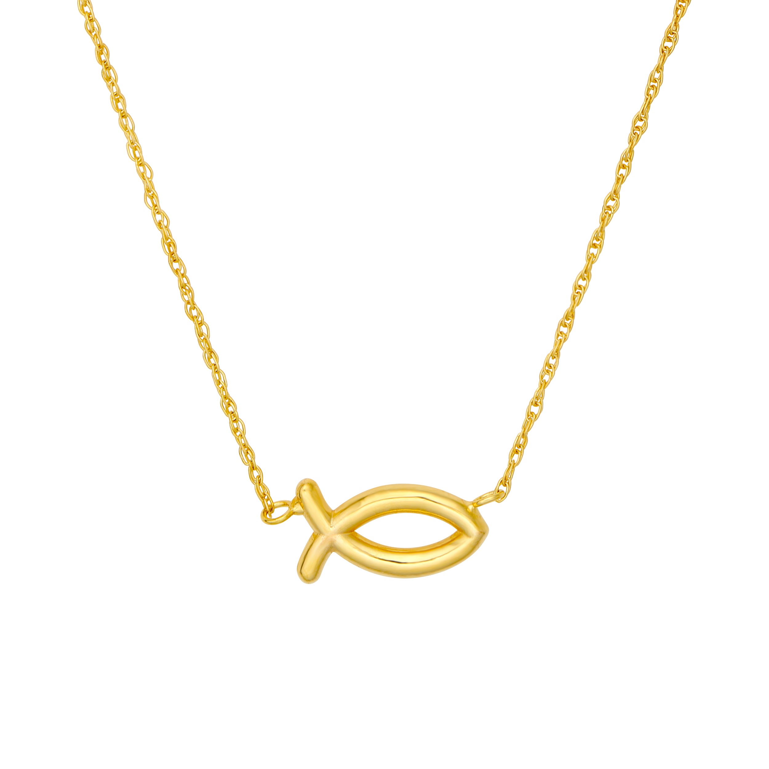 14K Yellow Gold So You Ichthys Fish Necklace Birmingham Jewelry Necklace Birmingham Jewelry 