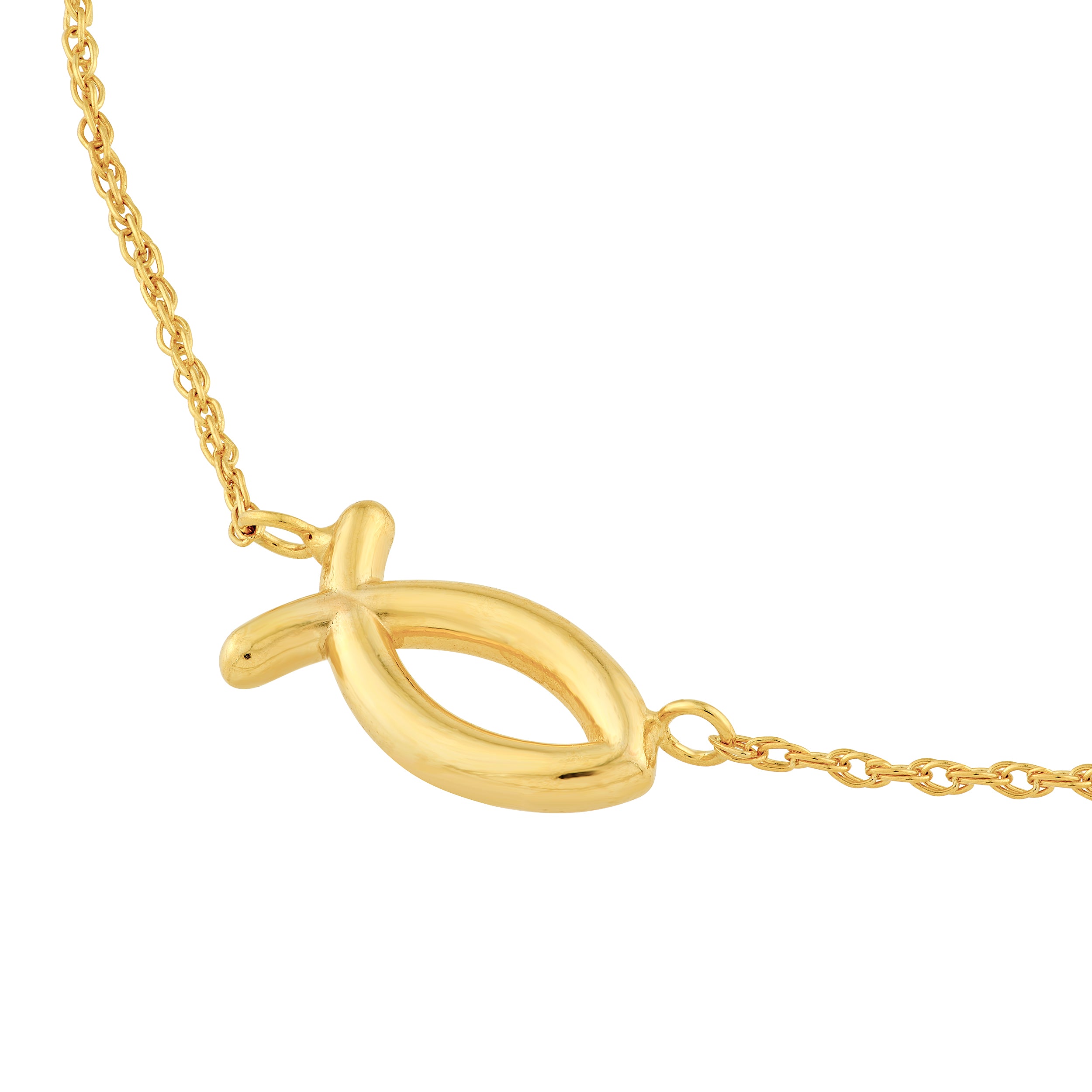 14K Yellow Gold So You Ichthys Fish Necklace Birmingham Jewelry Necklace Birmingham Jewelry 