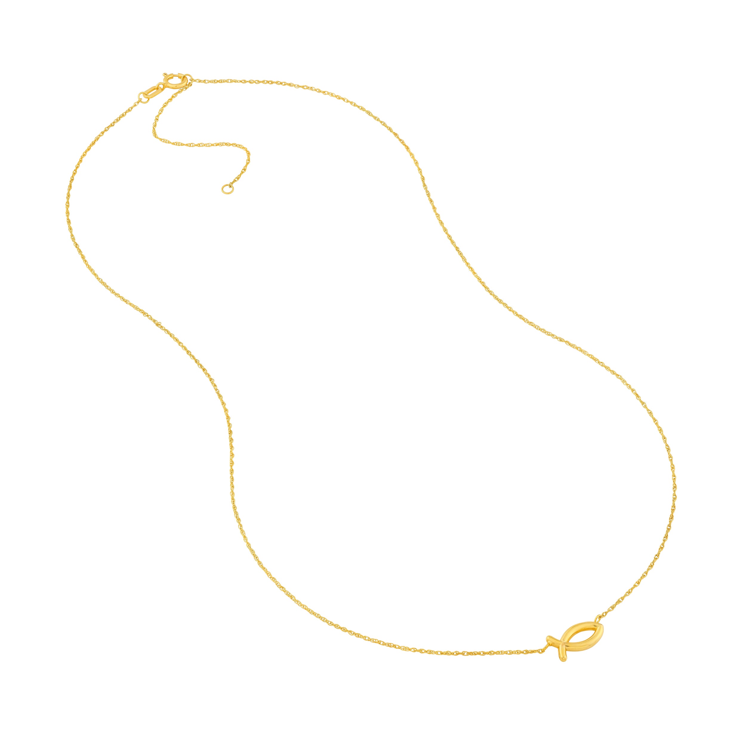 14K Yellow Gold So You Ichthys Fish Necklace Birmingham Jewelry Necklace Birmingham Jewelry 