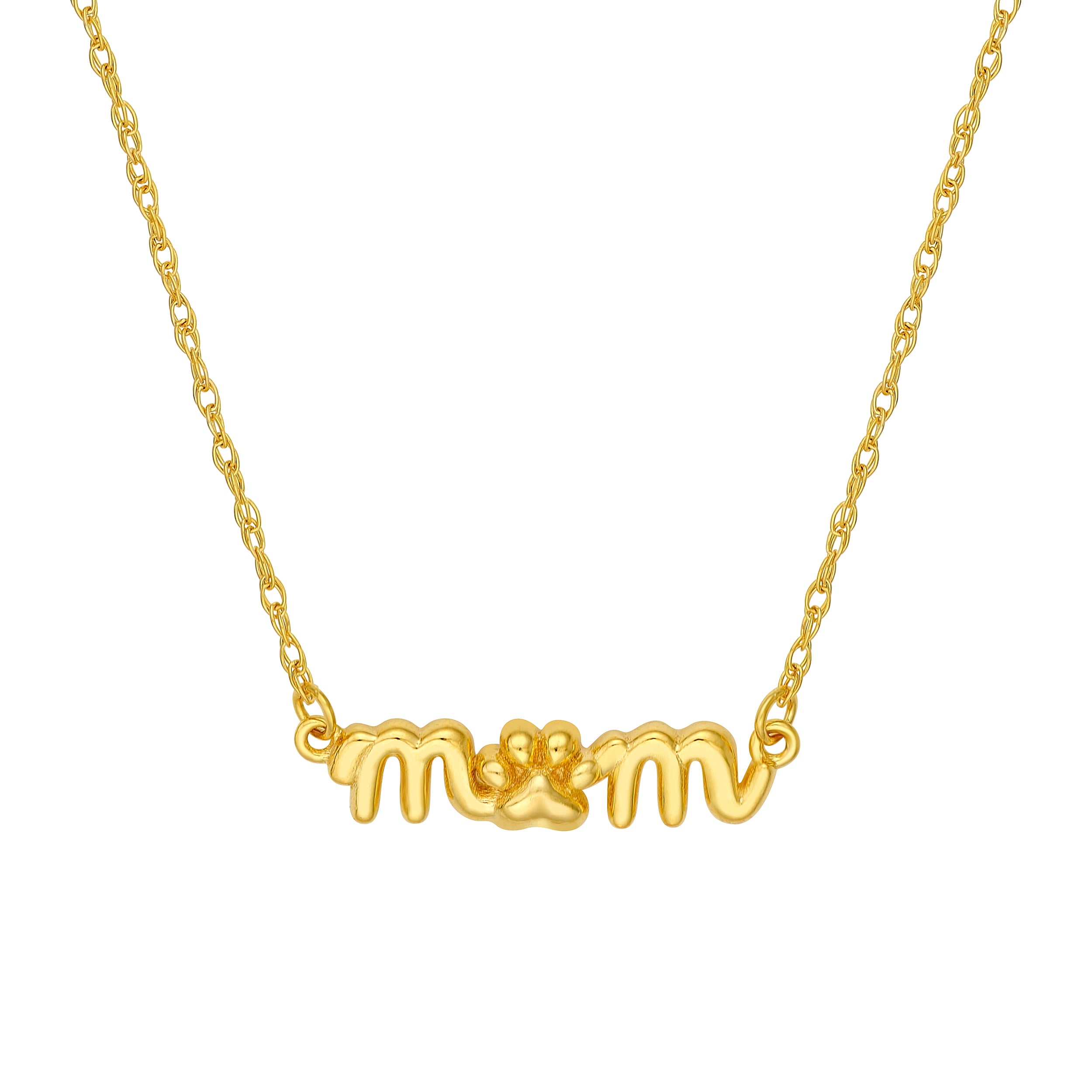 14K Yellow Gold So You Mom Dog Paw Necklace Birmingham Jewelry Necklace Birmingham Jewelry 