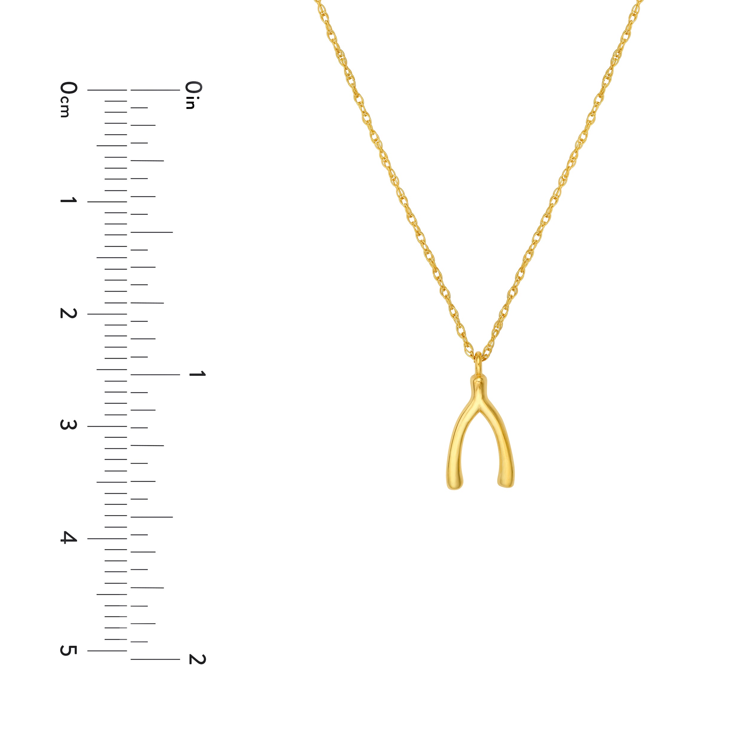 14K Yellow Gold So You Wishbone Pendant Necklace Birmingham Jewelry Necklace Birmingham Jewelry 
