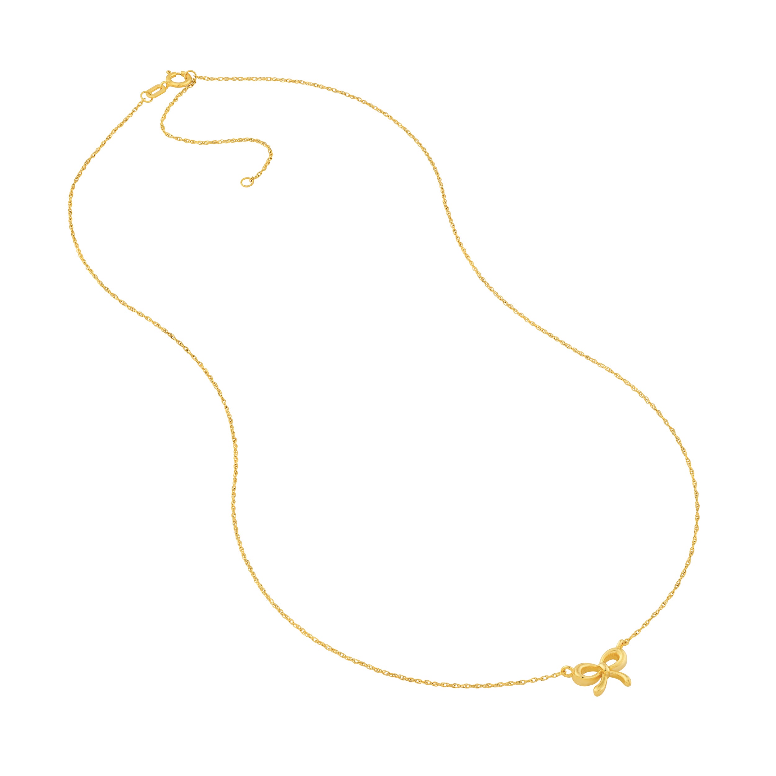 14K Yellow Gold So You Tied Bow Necklace Birmingham Jewelry Necklace Birmingham Jewelry 