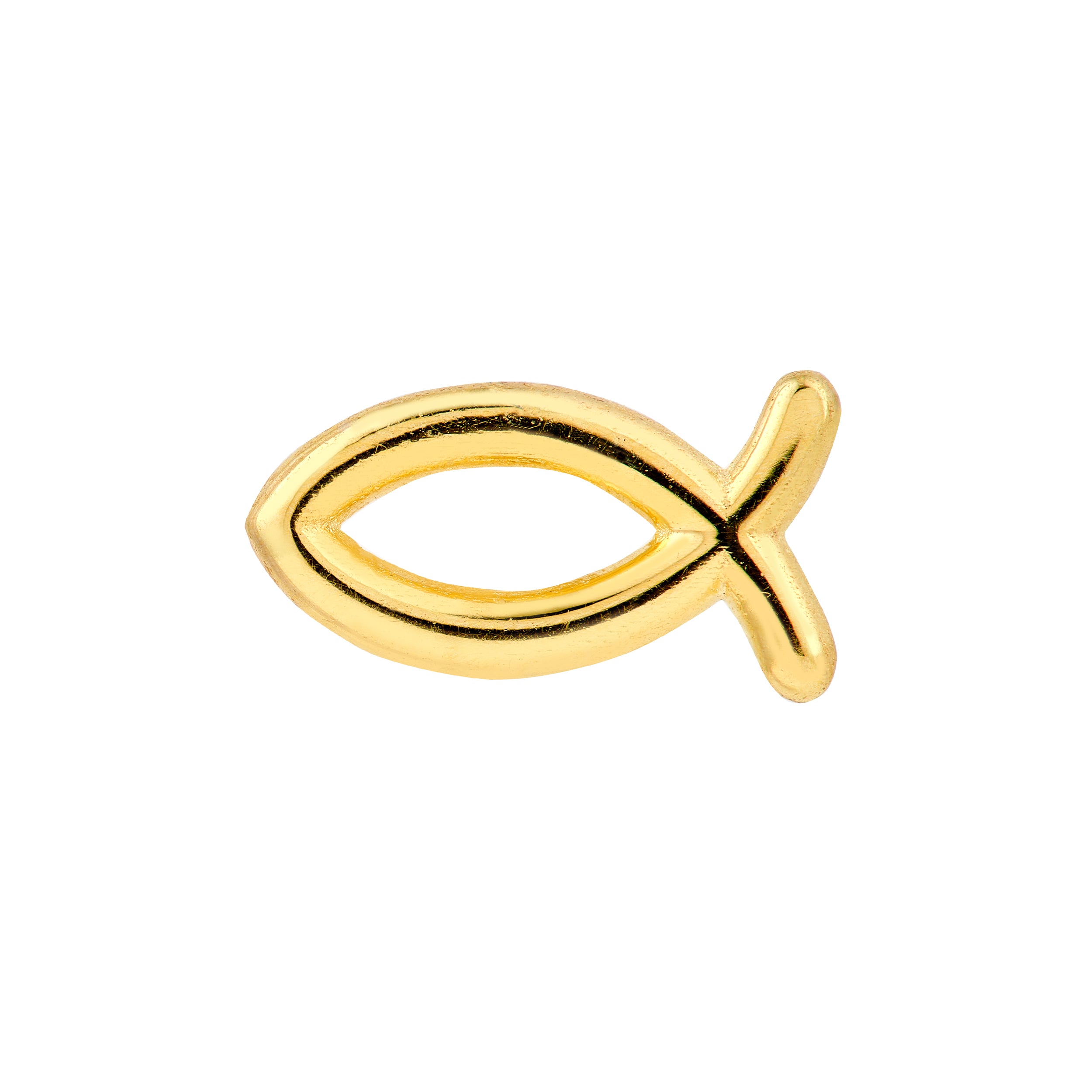 14K Yellow Gold Ichthys Fish Stud Earrings Birmingham Jewelry Earrings Birmingham Jewelry 