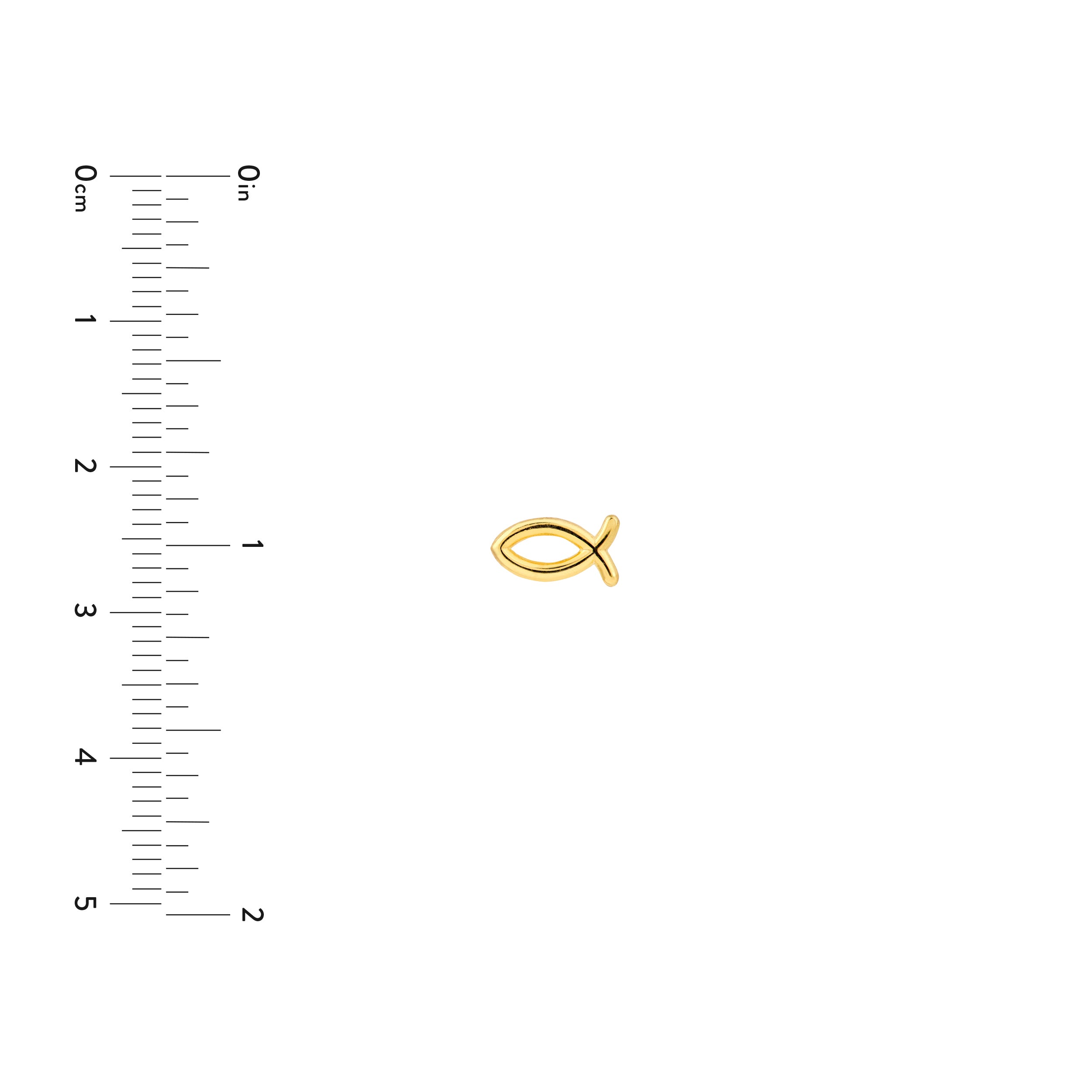 14K Yellow Gold Ichthys Fish Stud Earrings Birmingham Jewelry Earrings Birmingham Jewelry 